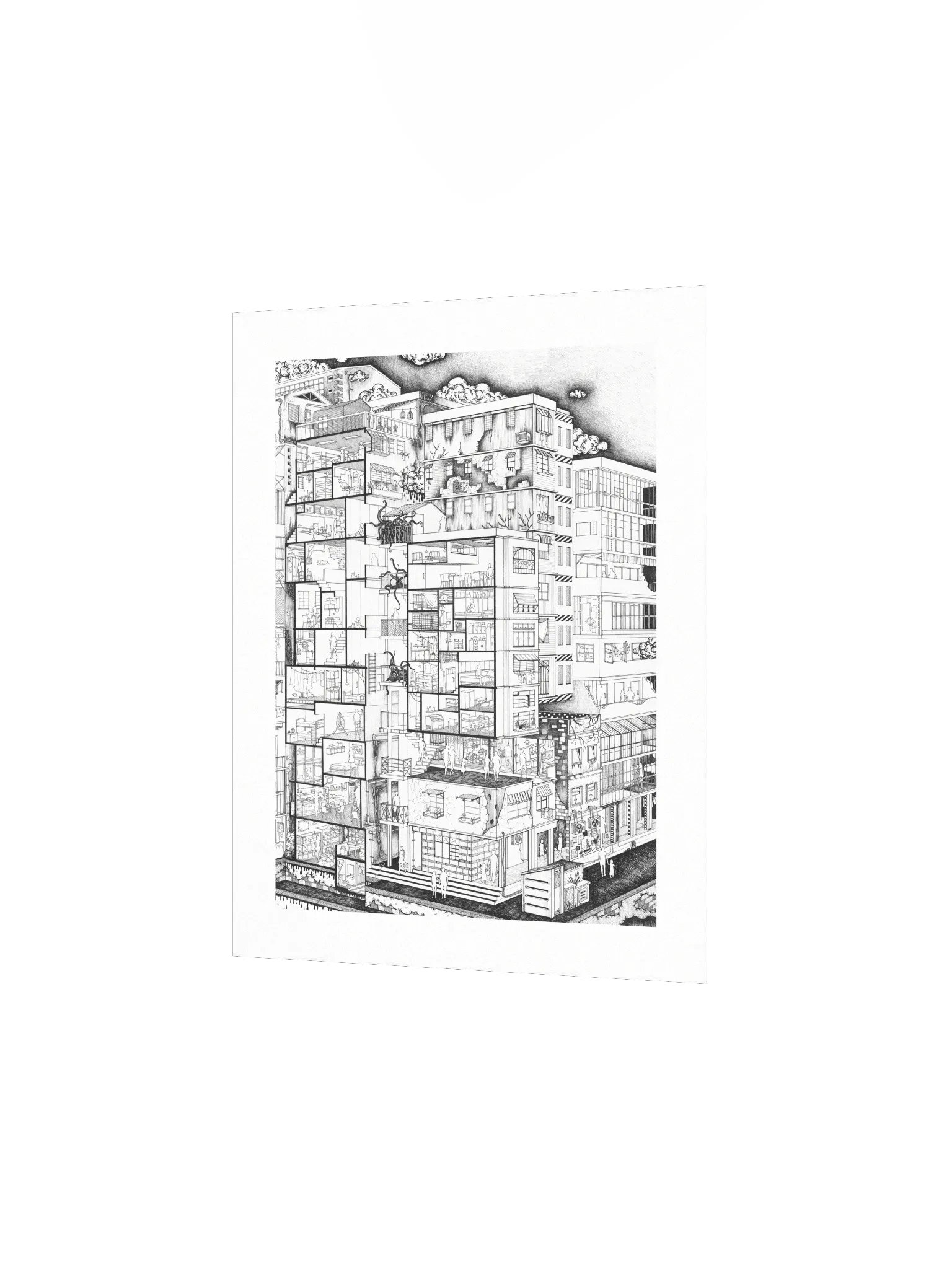 Kowloon Walled City - Original Art Print product image (3)
