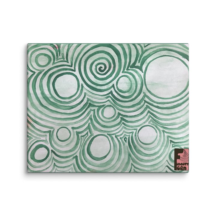 "Green Swirl" Canvas Print product image (1)
