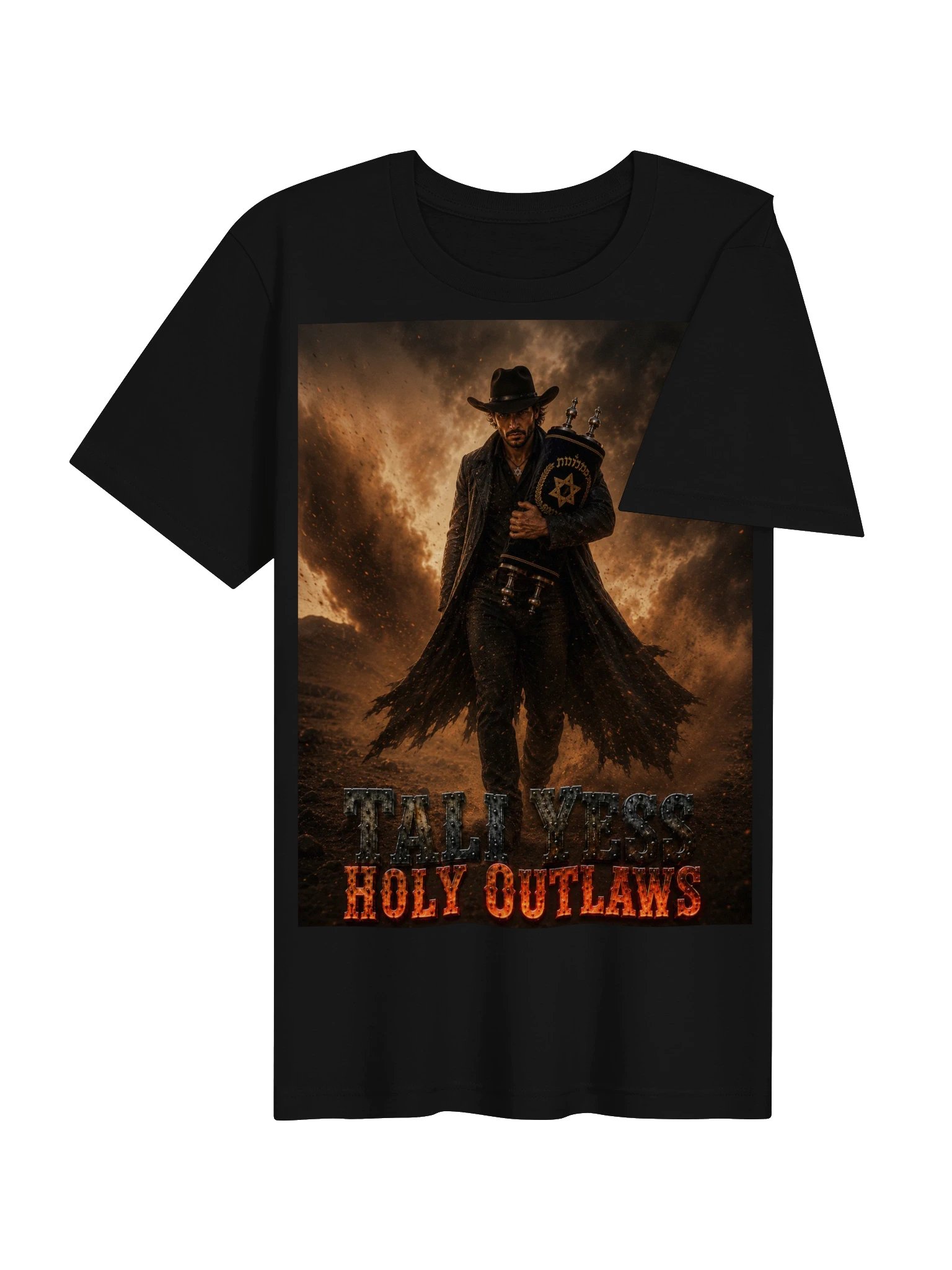 Tali Yess Holy Outlaws — Pose 7 Black T-Shirt product image (4)