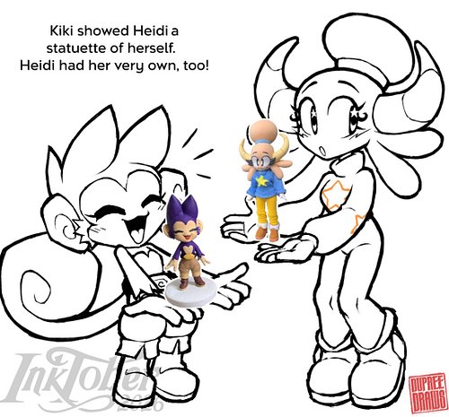 This is my drawing for day 3 of Inktober, which is “Miniature”!

For this one, I drew my characters Kiki the monkey and Princ...