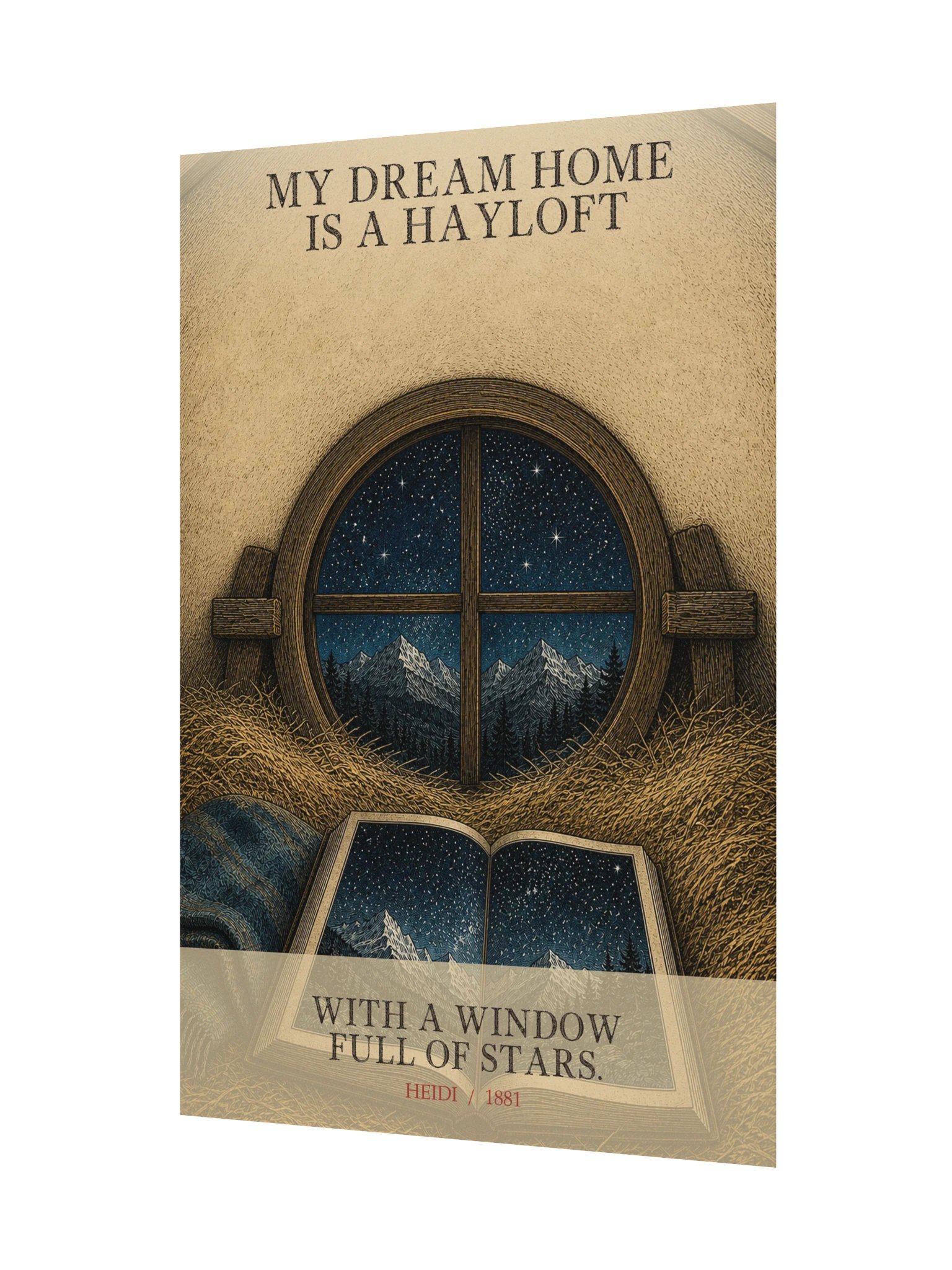 Dream Home Hayloft With Window Full Stars -- Heidi Art Print product image (11)