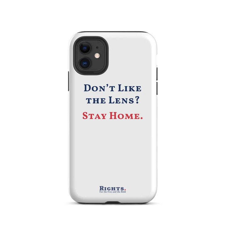 Don't Like the Lens? Stay Home. iPhone® Tough Case in White product image (2)