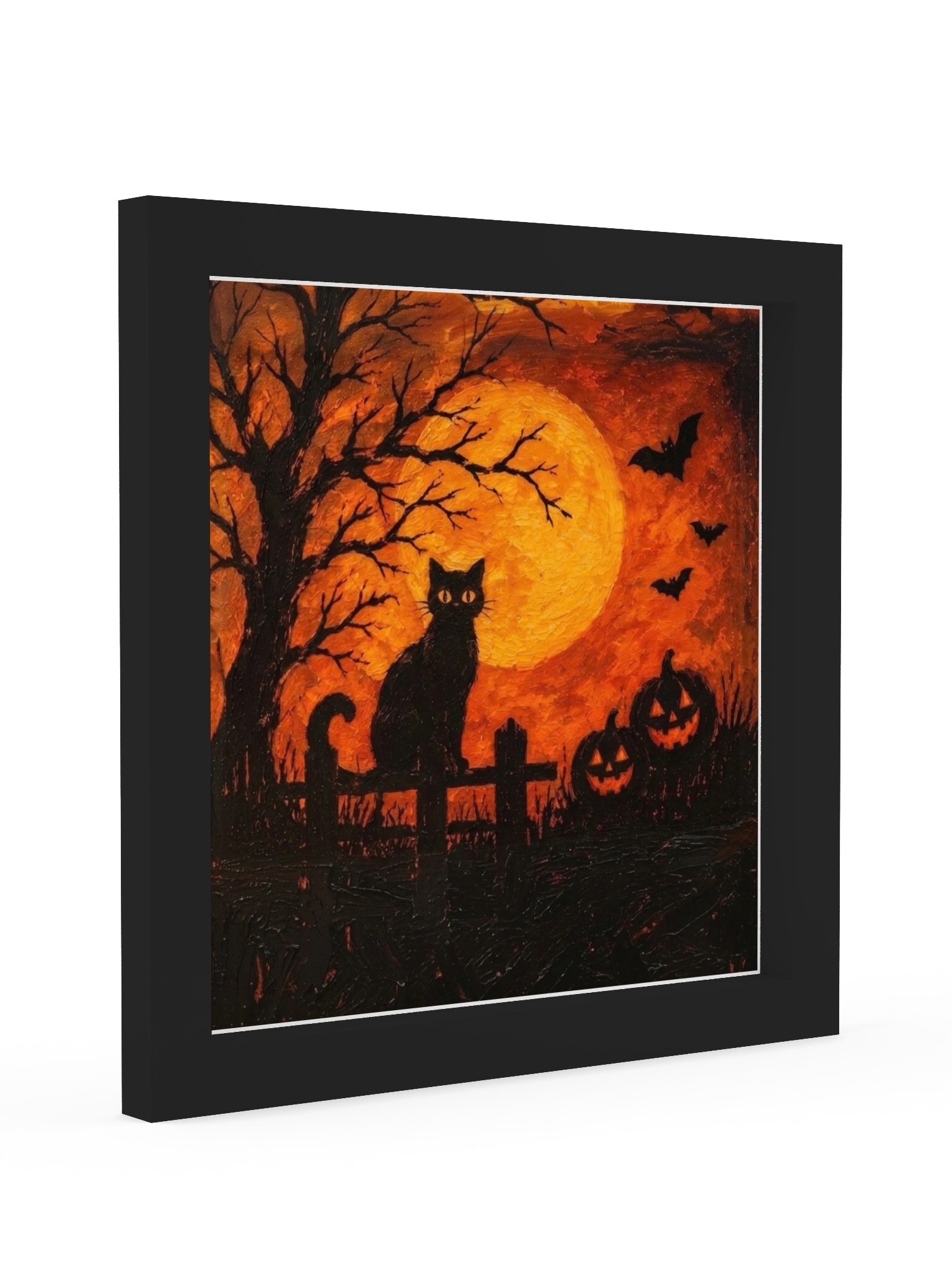 Spooky Moonlit Halloween Cat Poster product image (6)