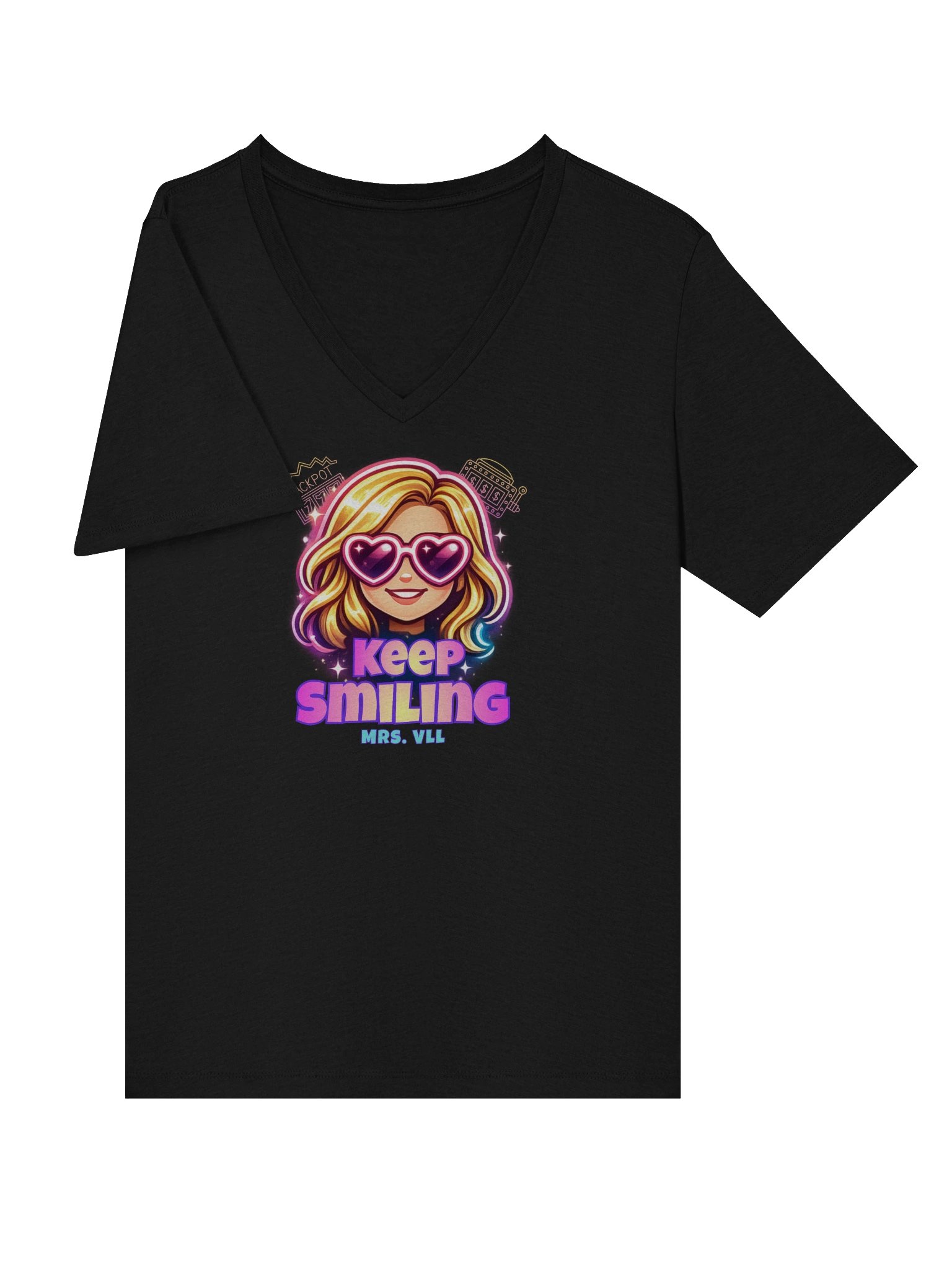 Mrs. VLL Keep Smiling V-neck product image (15)