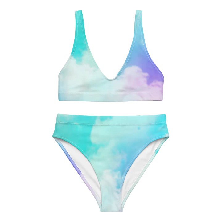 Blur cloud rainbow Design High Waisted Bikini - V2 product image (2)
