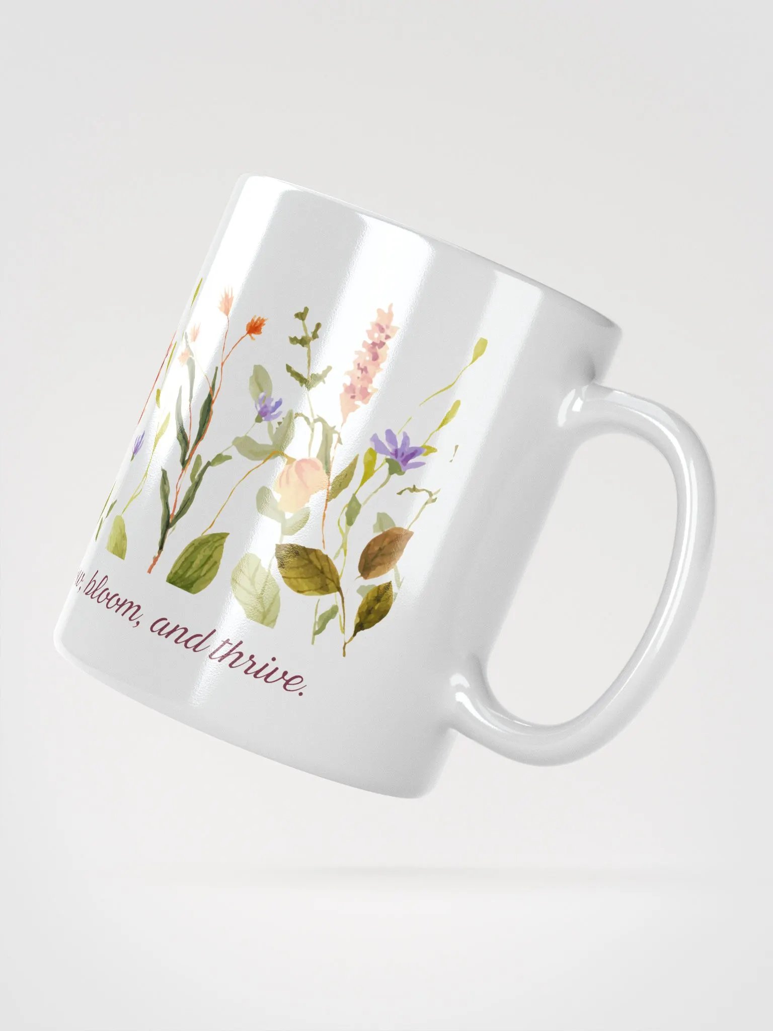 GROW, BLOOM, THRIVE - MOTIVATIONAL WILDFLOWER MUG product image (7)