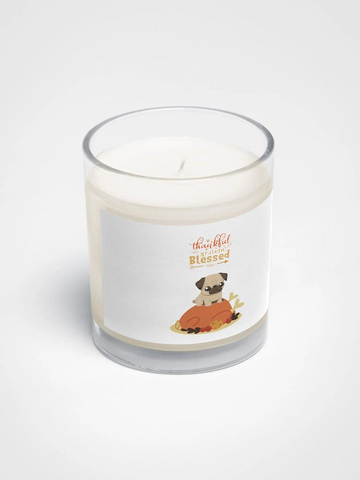 Grateful Paws Thanksgiving Pug Soy Wax Candle product image (2)