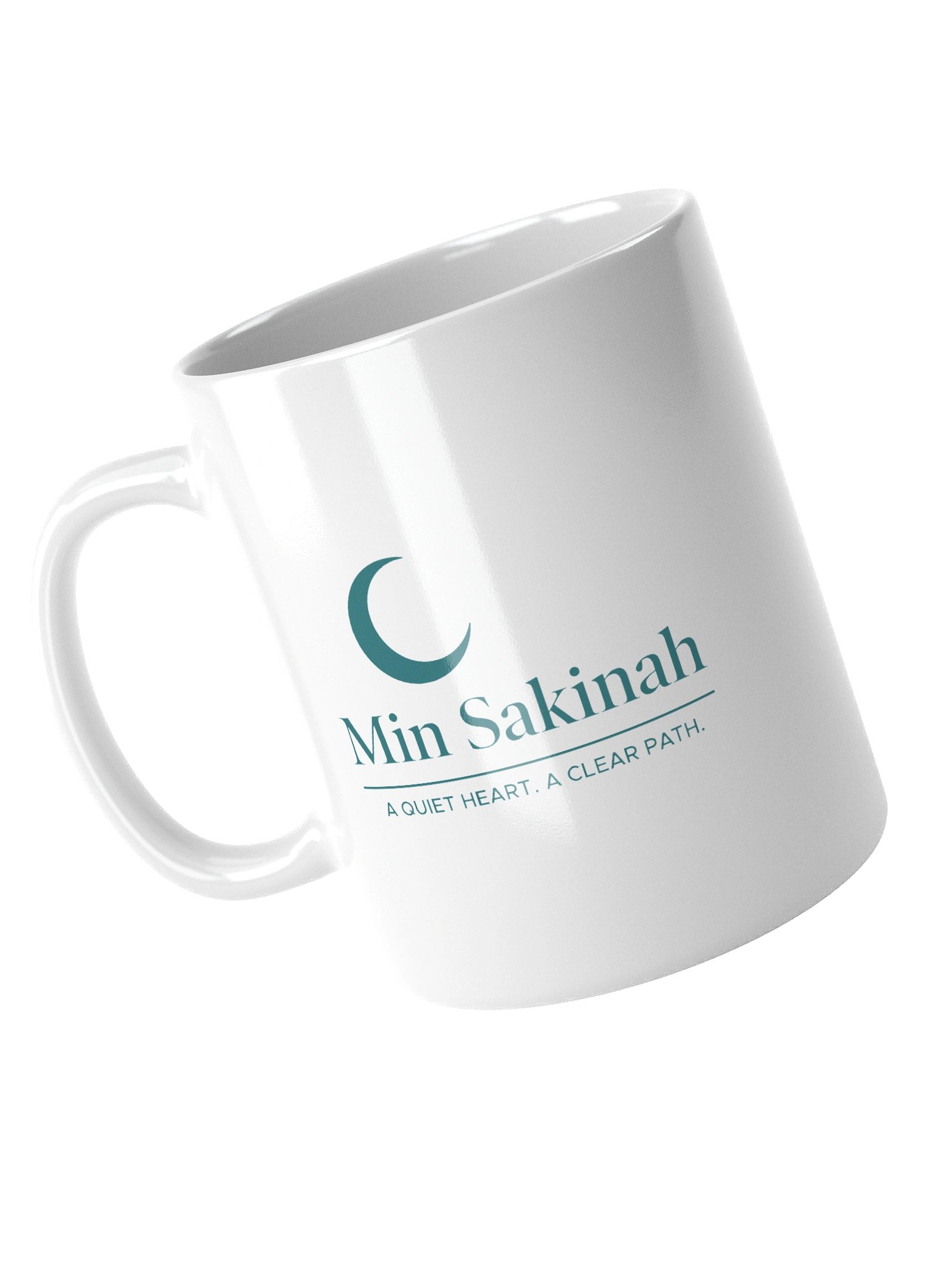 Min Sakinah Vision Mug – Dark Teal on White product image (2)
