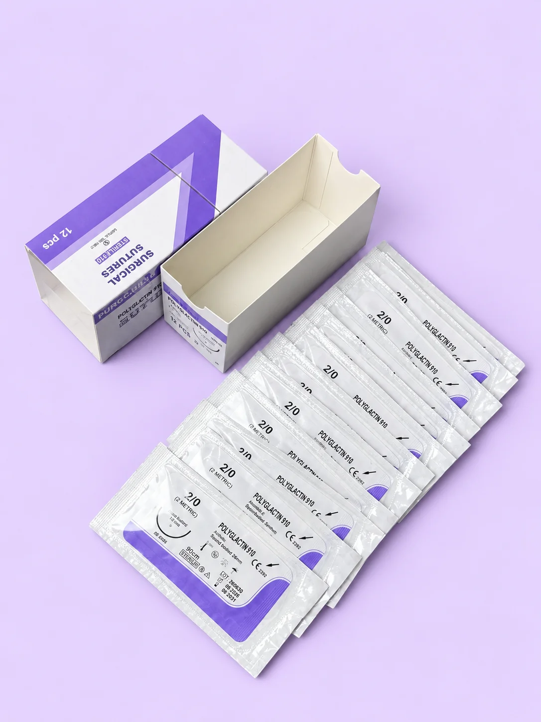 Absorbable Sterile Surgical Sutures (Box of 12) product image (3)