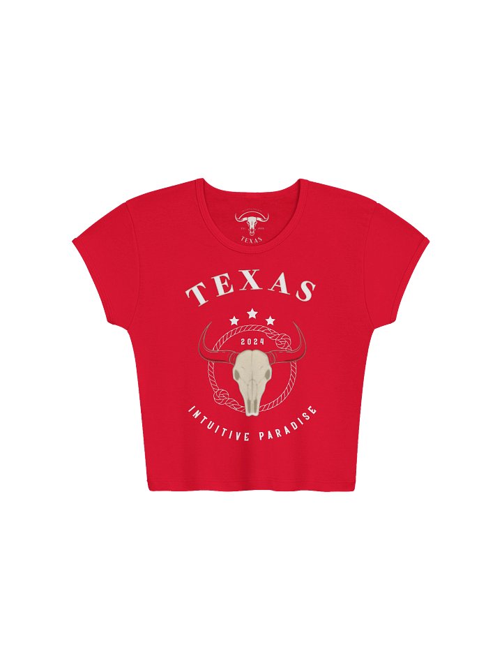 Texas Longhorn Skull Emblem Crop Top product image (1)