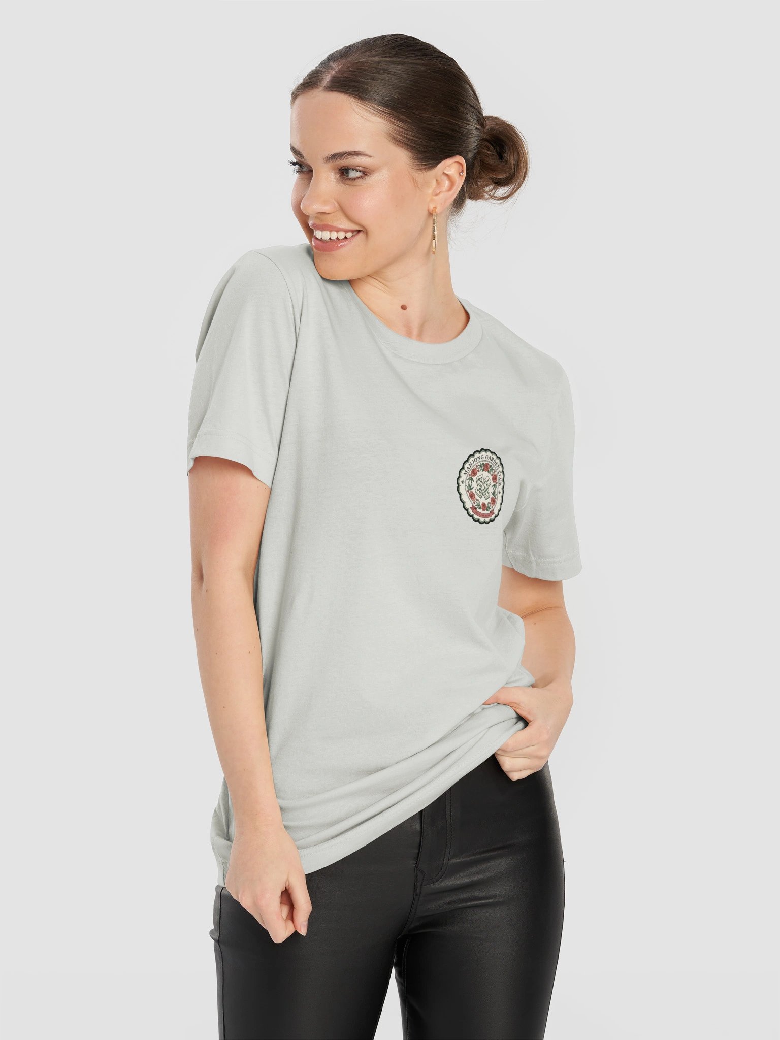 Mahjong Garden Club Front & Back T-Shirt | Floral Mahjong Shirt product image (77)
