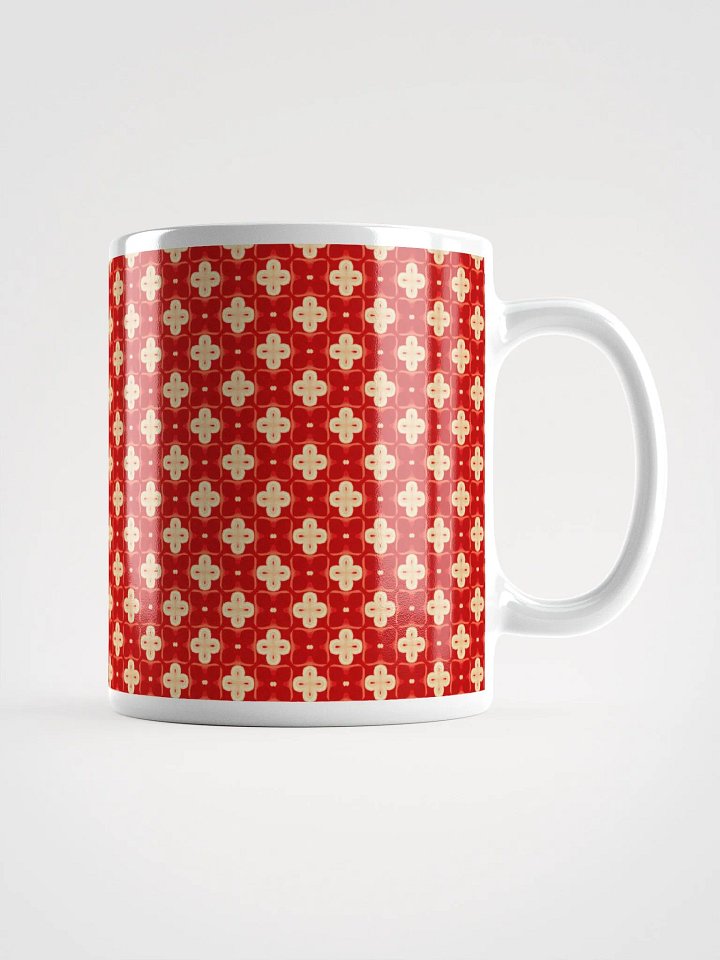 Red & Cream Seamless Patterned Ceramic Mug product image (1)