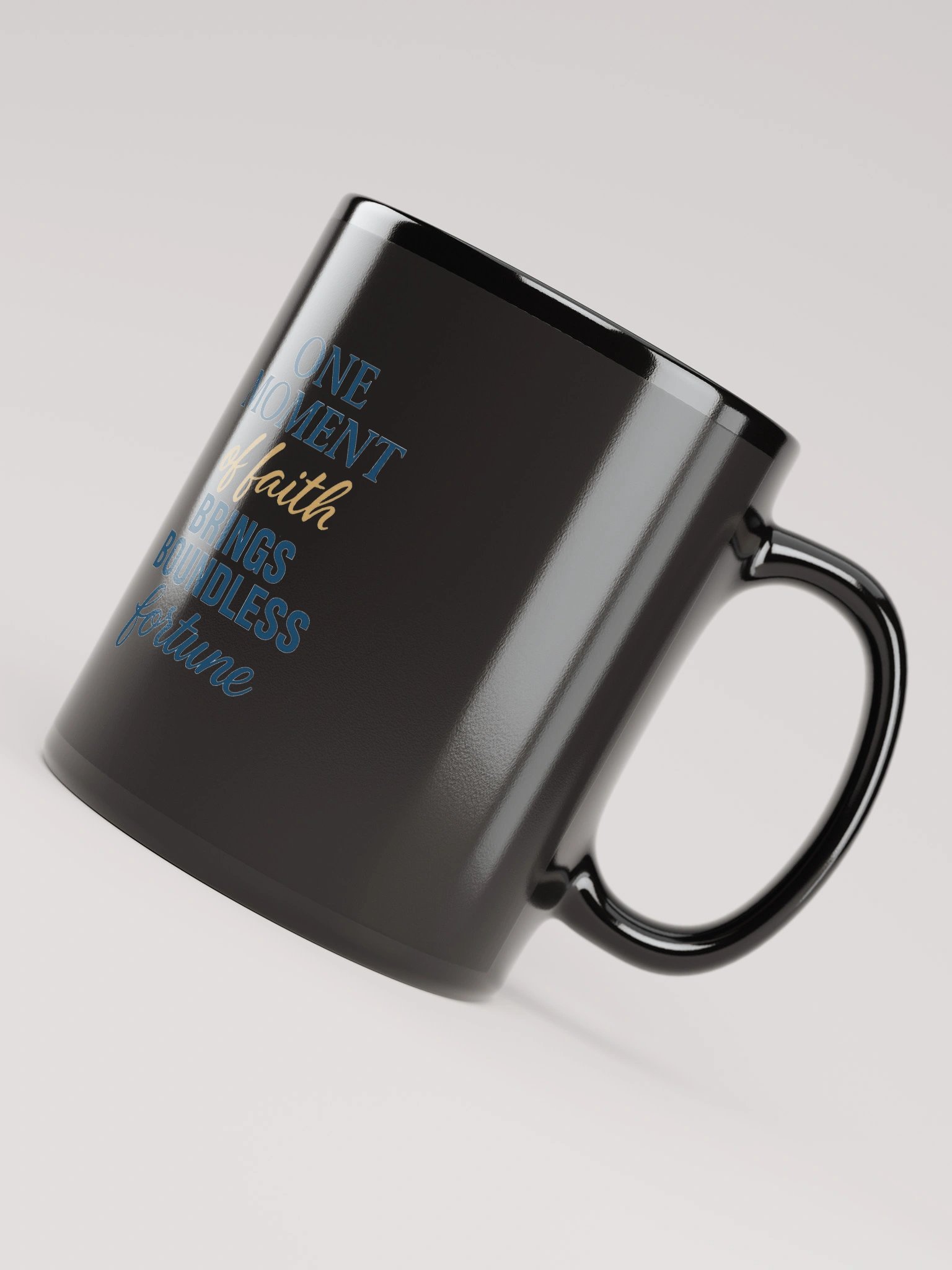 One Moment of Faith – Nichiren Buddhism Black Glossy Mug (11oz/15oz) product image (4)