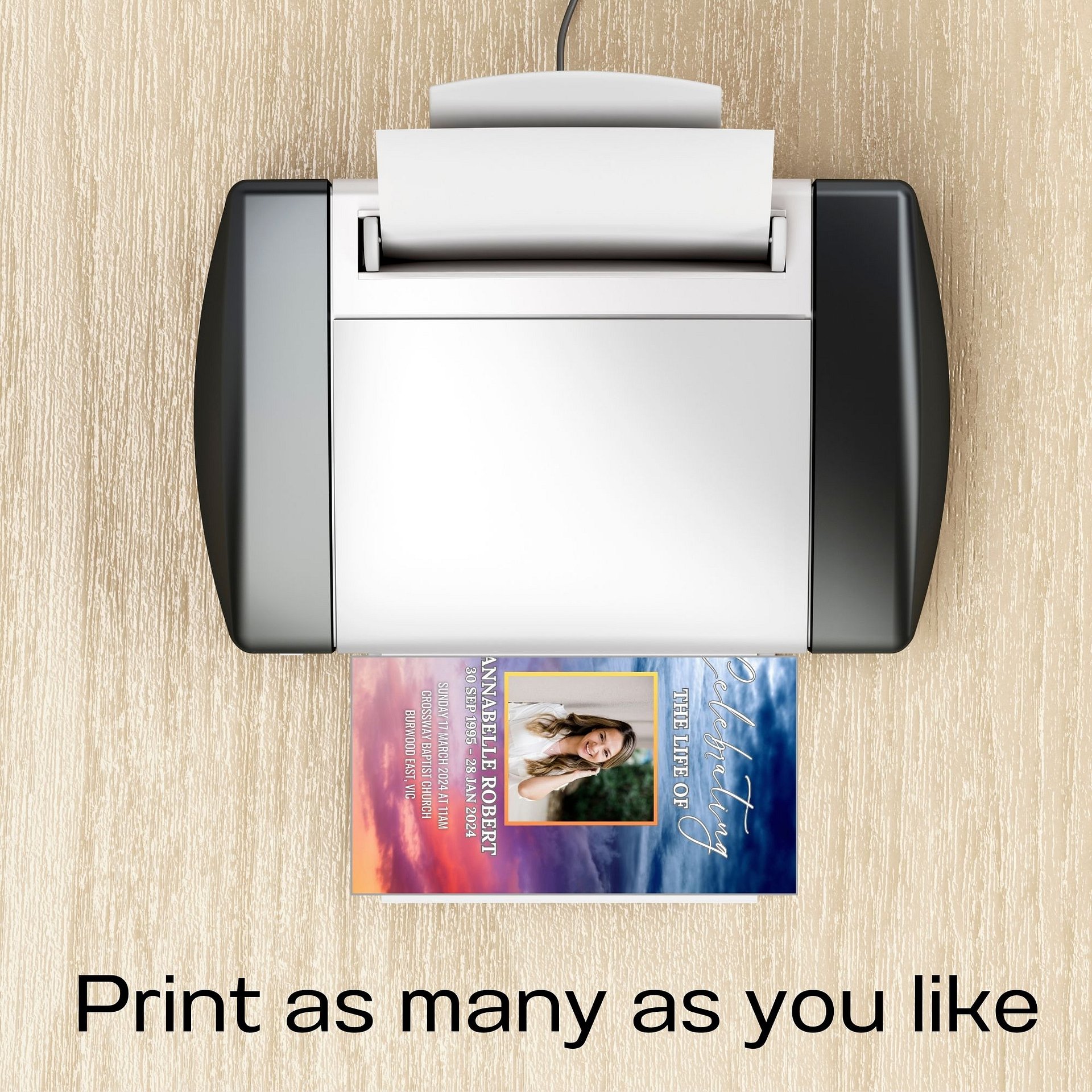 Magic Sky Funeral Program Canva Template product image (10)
