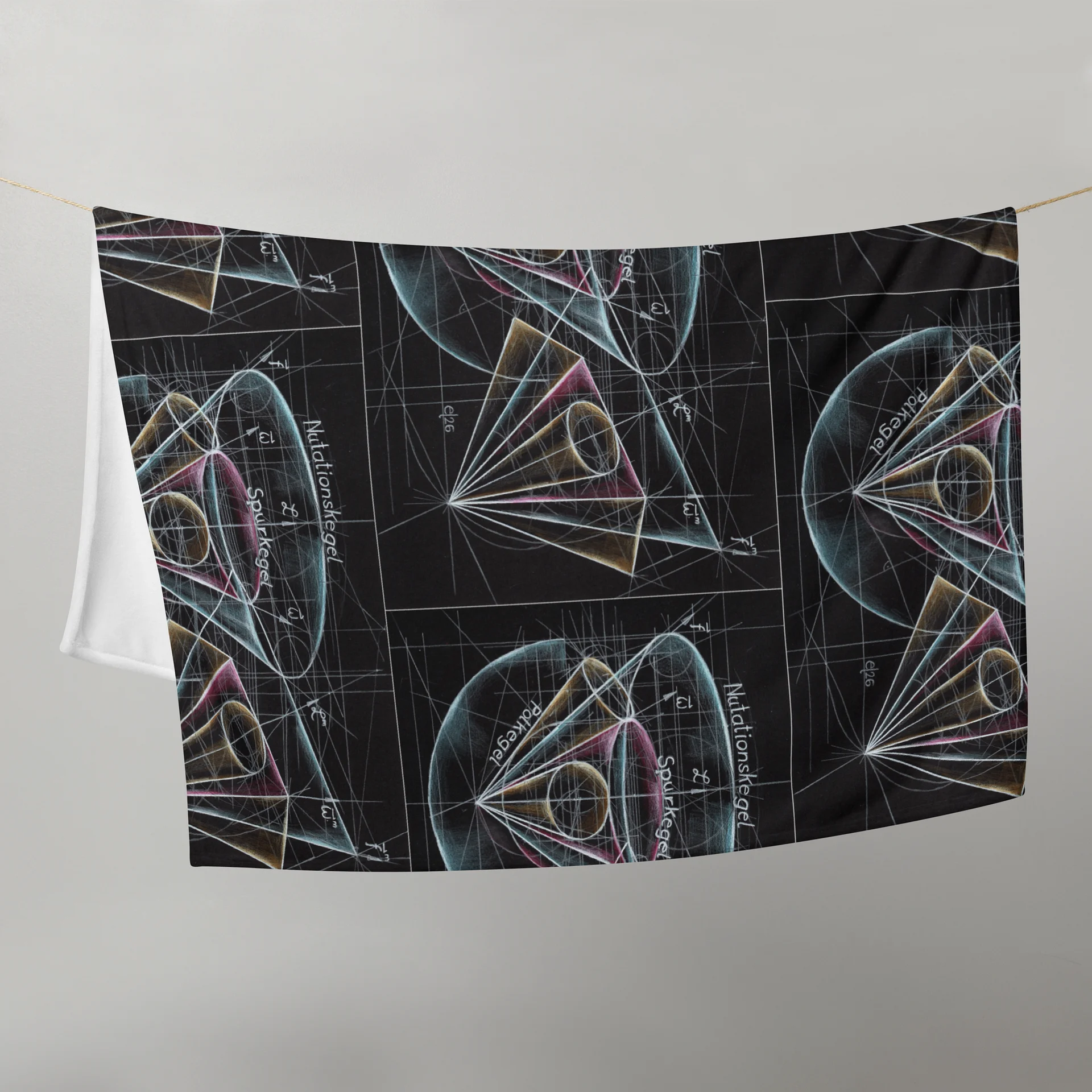 Gyroscope Motion - Geometric Physics Art Blanket product image (1)