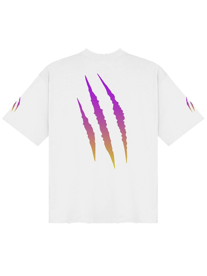 Neon "DJ Benji Beatz Claws Logo with Scratches" Stanley/Stella Unisex Organic Oversized T-Shirt product image (2)