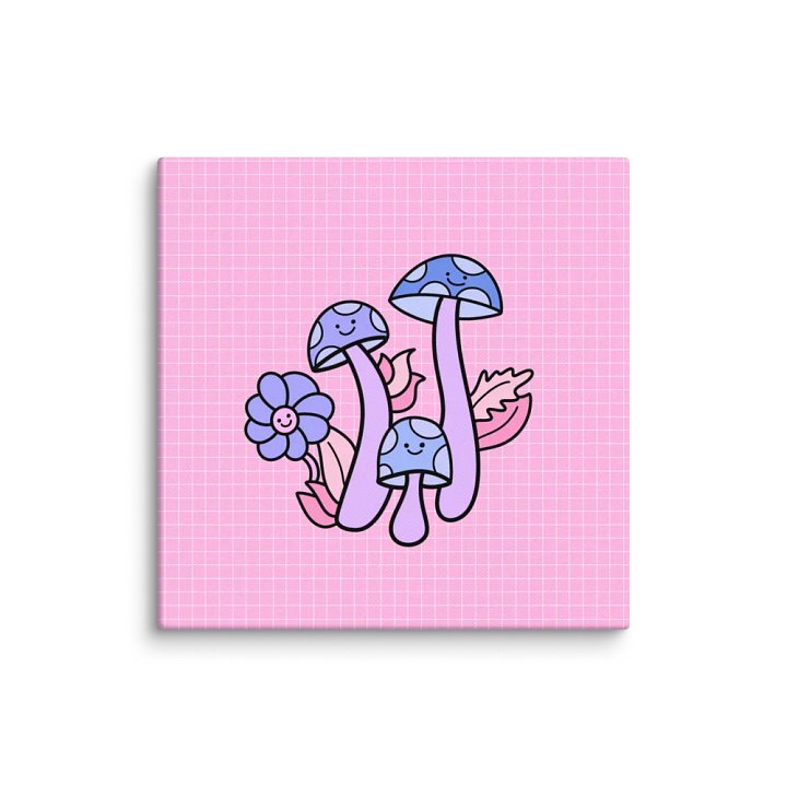 Pinky Mushrooms Canvas product image (1)