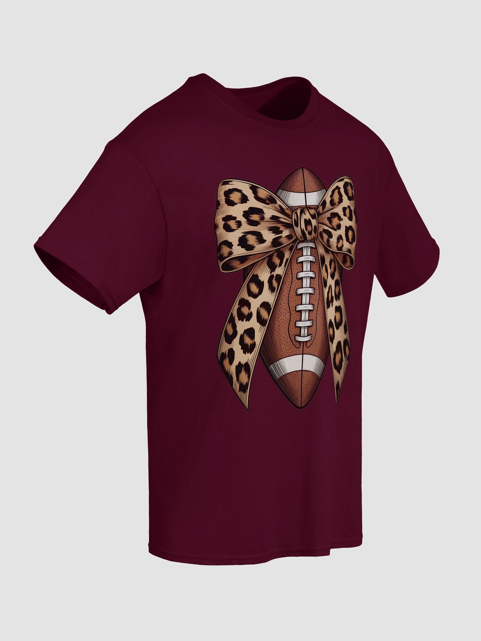 Leopard Bow Football Tee product image (87)