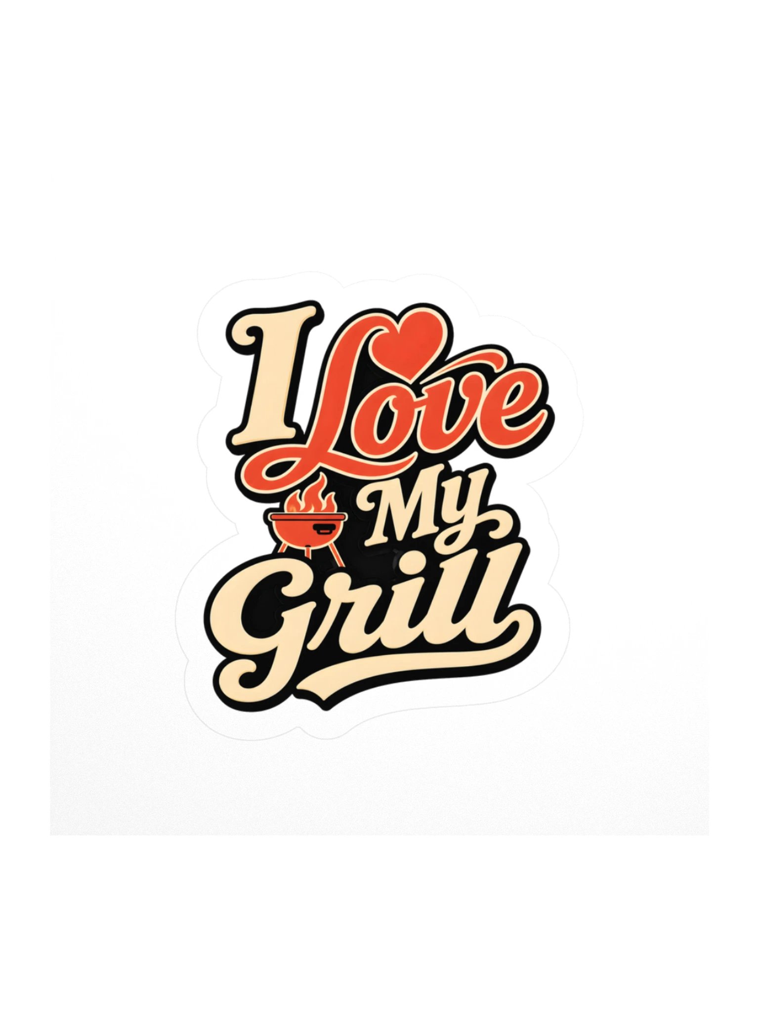 I Love My Grill Sticker product image (1)