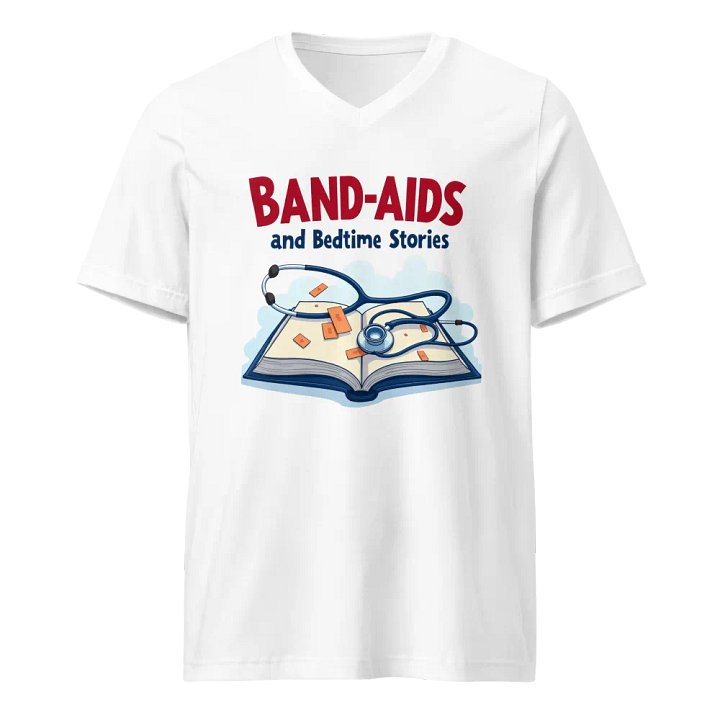 Bedtime Stories and Band-Aids V-Neck Tee product image (5)