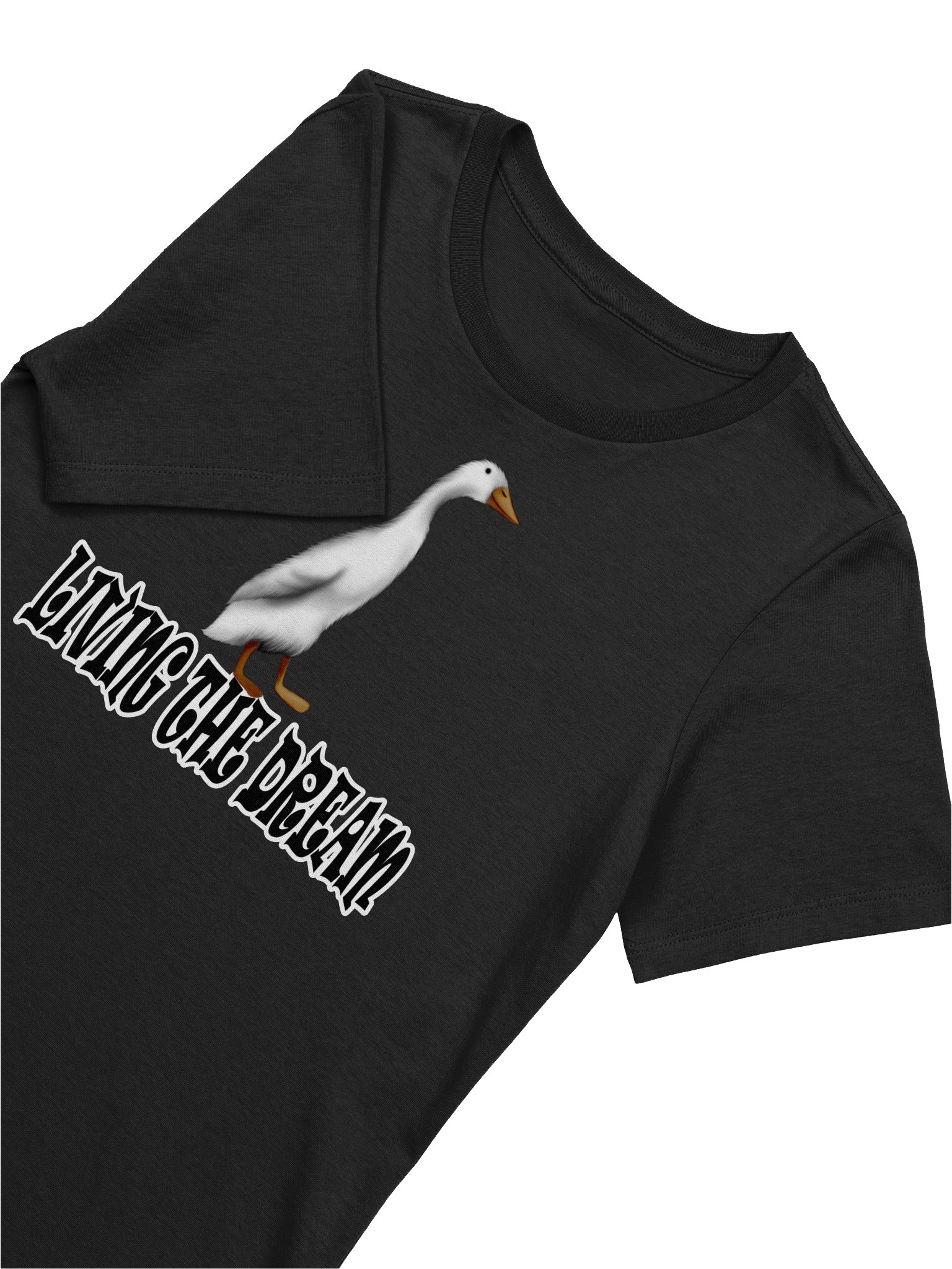 Duck "LIVING THE DREAM" T-Shirt. Women's Bella+Canvas Supersoft Relaxed-fit T-Shirt product image (3)