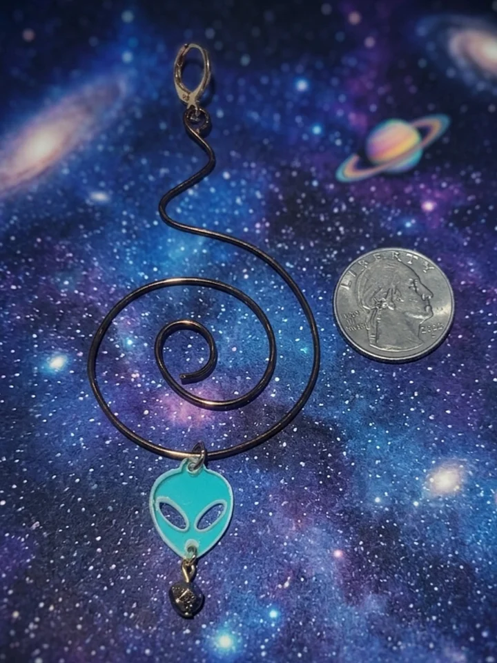 Galactic swirl earrings product image (2)