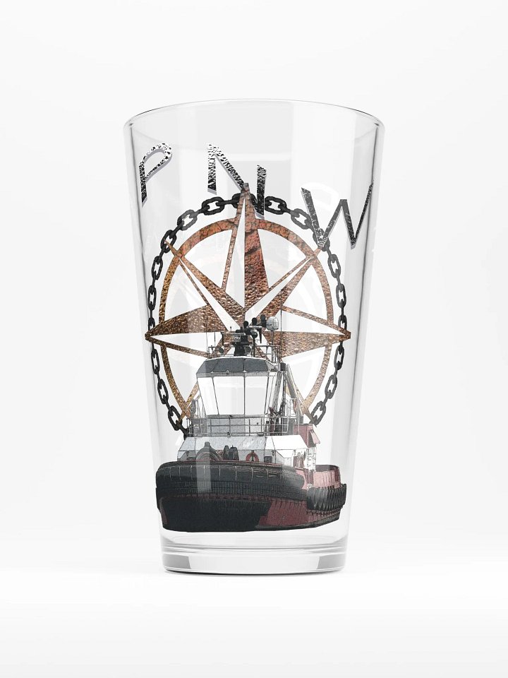 PNW Compass Rose Athena 16oz Pint Glass product image (1)