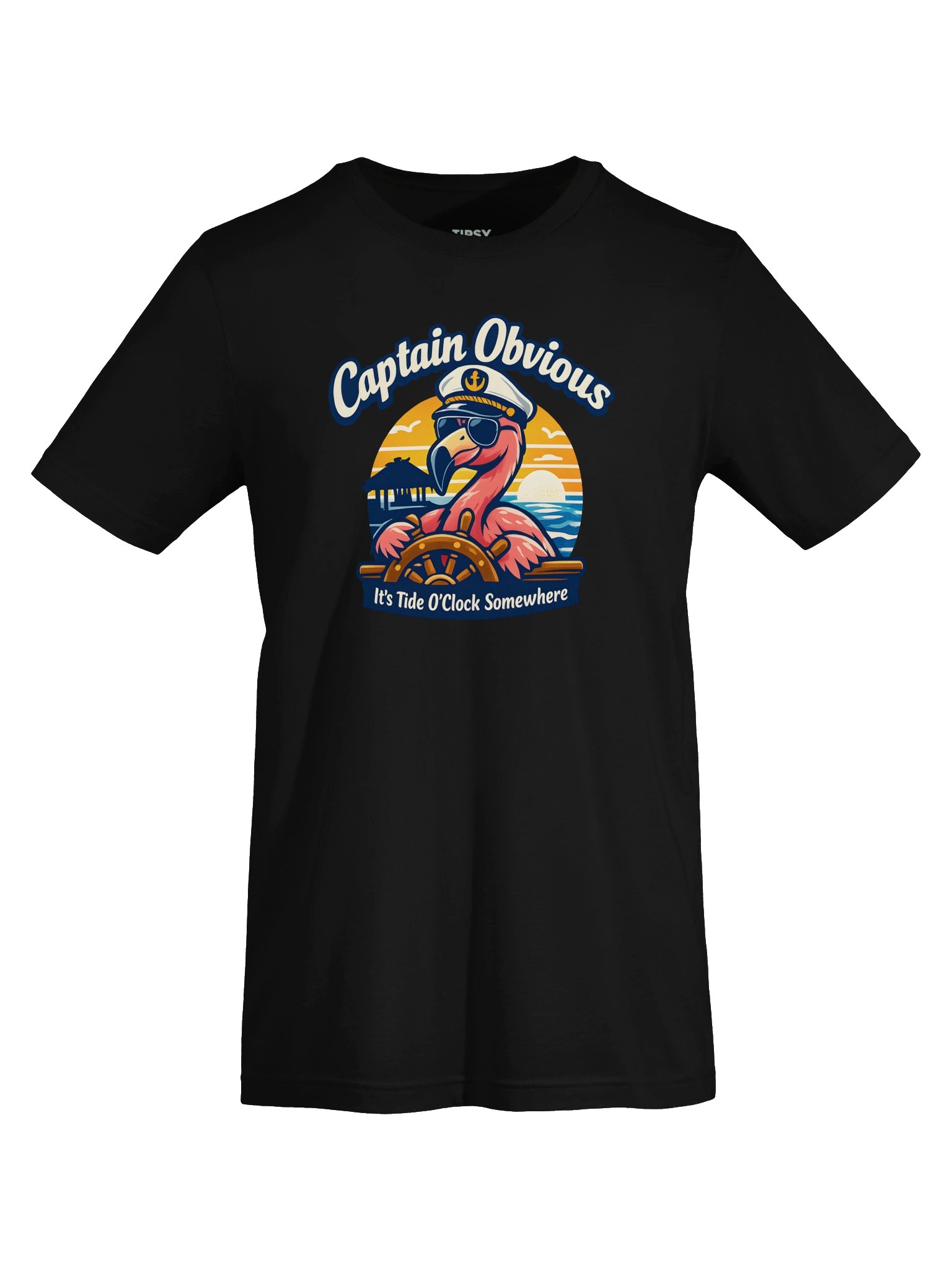 Captain Obvious Tide O’Clock Flamingo Tee product image (2)