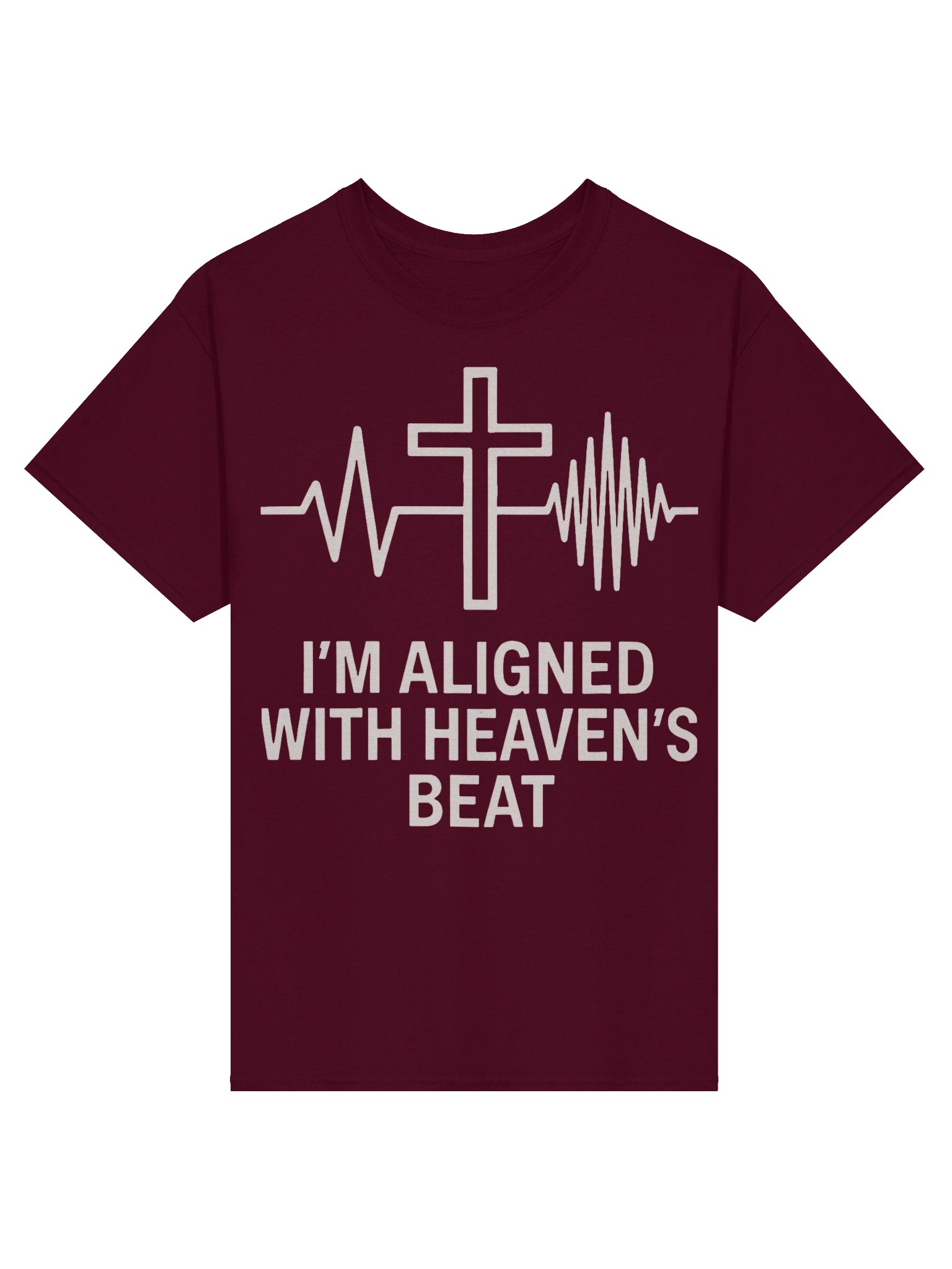 I’m Aligned With Heaven’s Beat Christian T-Shirt | Faith, Worship & Spiritual Alignment Tee product image (5)