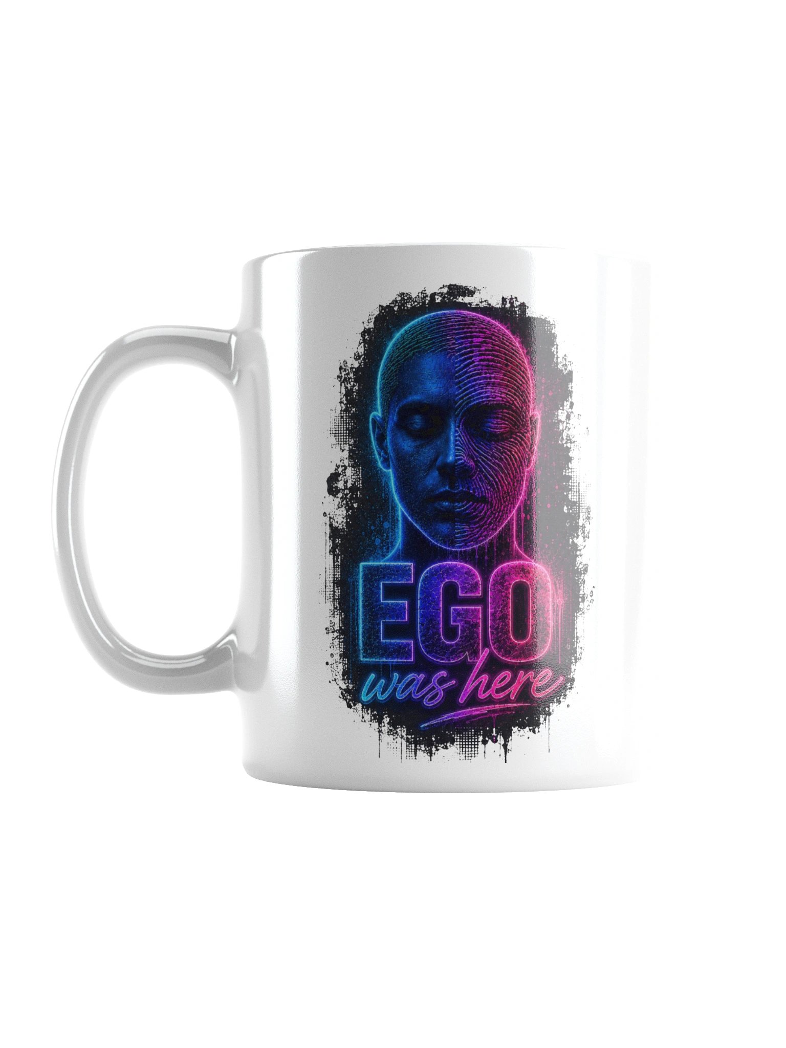 Neon Portrait White Glossy Mug product image (2)