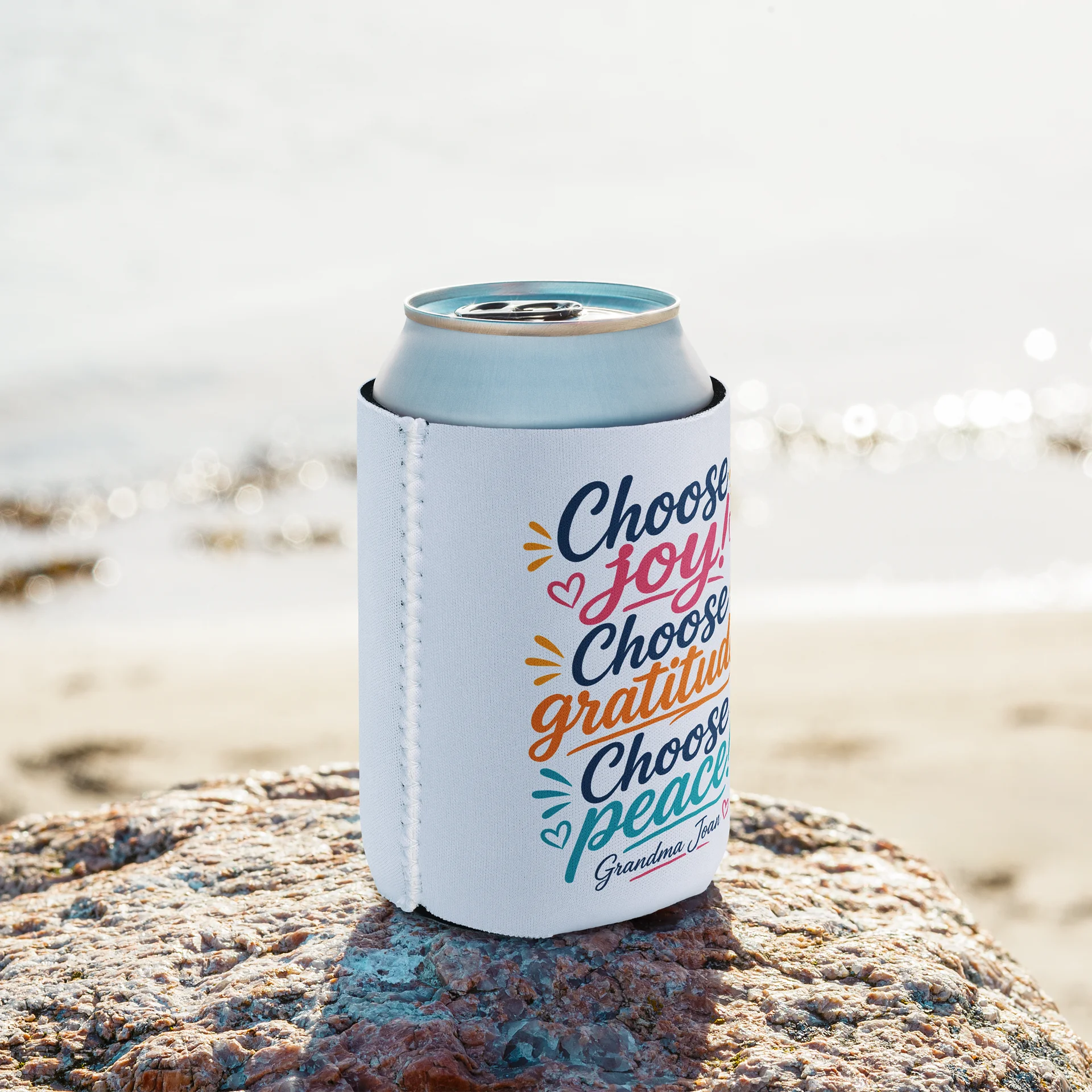 Choose Joy! Choose Gratitude! Choose Peace! - Coozie Drink Cooler product image (8)