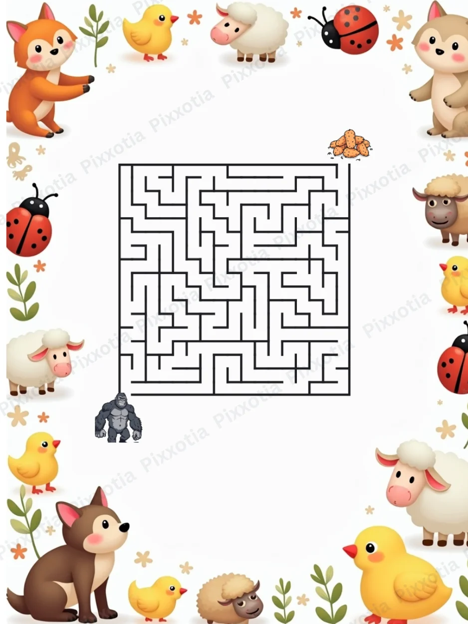 Maze Book for Kids PDF | Hard Level Mazes | Level 3 Printable product image (4)