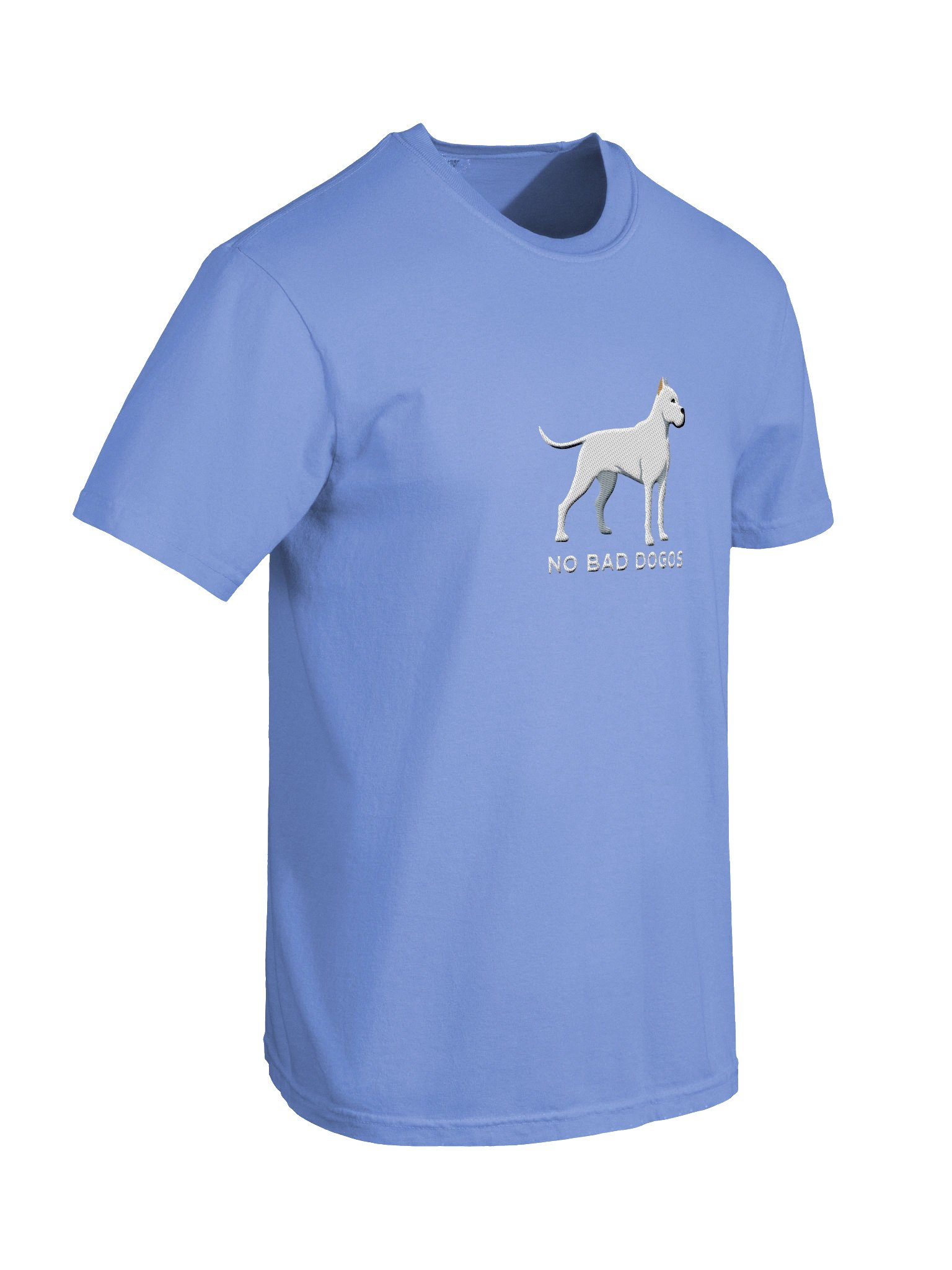 No Bad Dogos T-Shirt(Embroidered) of a Dogo Argentino(White, Cropped Ears) product image (11)