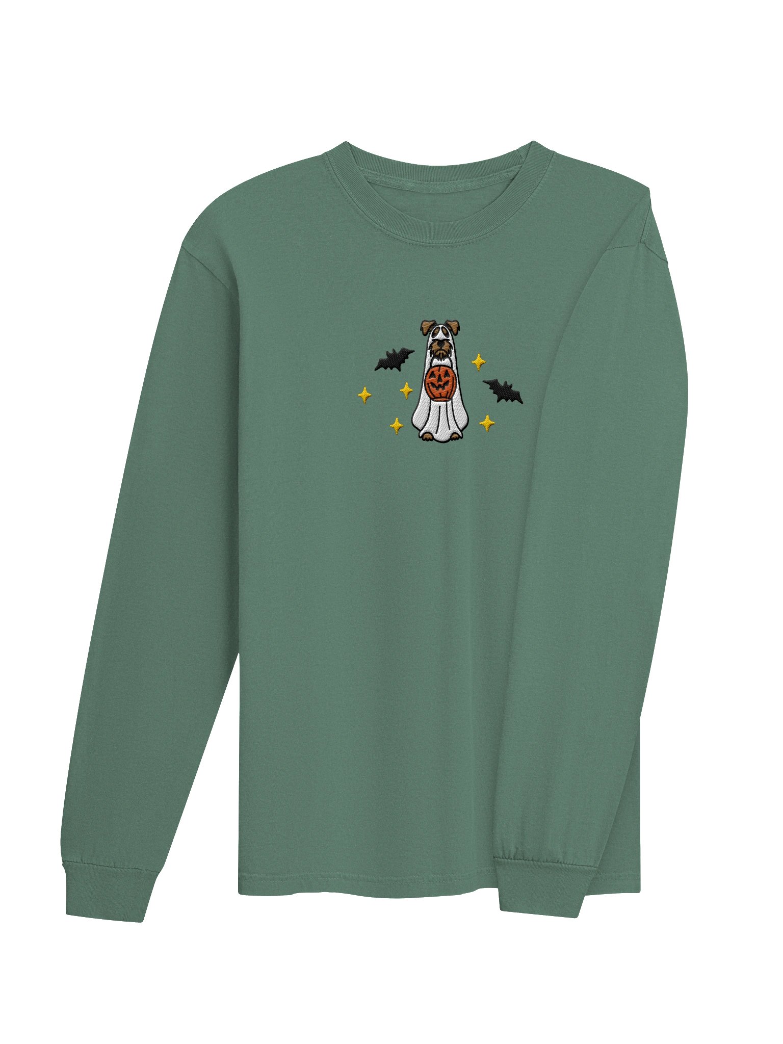 Halloween Airedale Terrier(Tan) Embroidered Long-Sleeve T-Shirt product image (28)