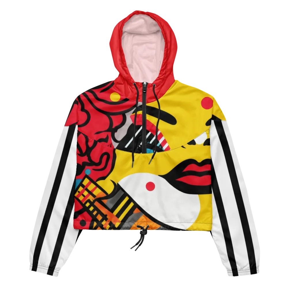 Pop Art Glam Stripe Cropped Jacket product image (2)
