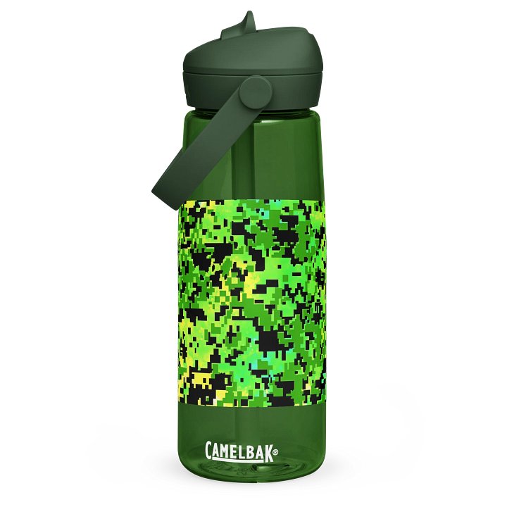 Pixelated Camo Flip Straw Water Bottle product image (1)