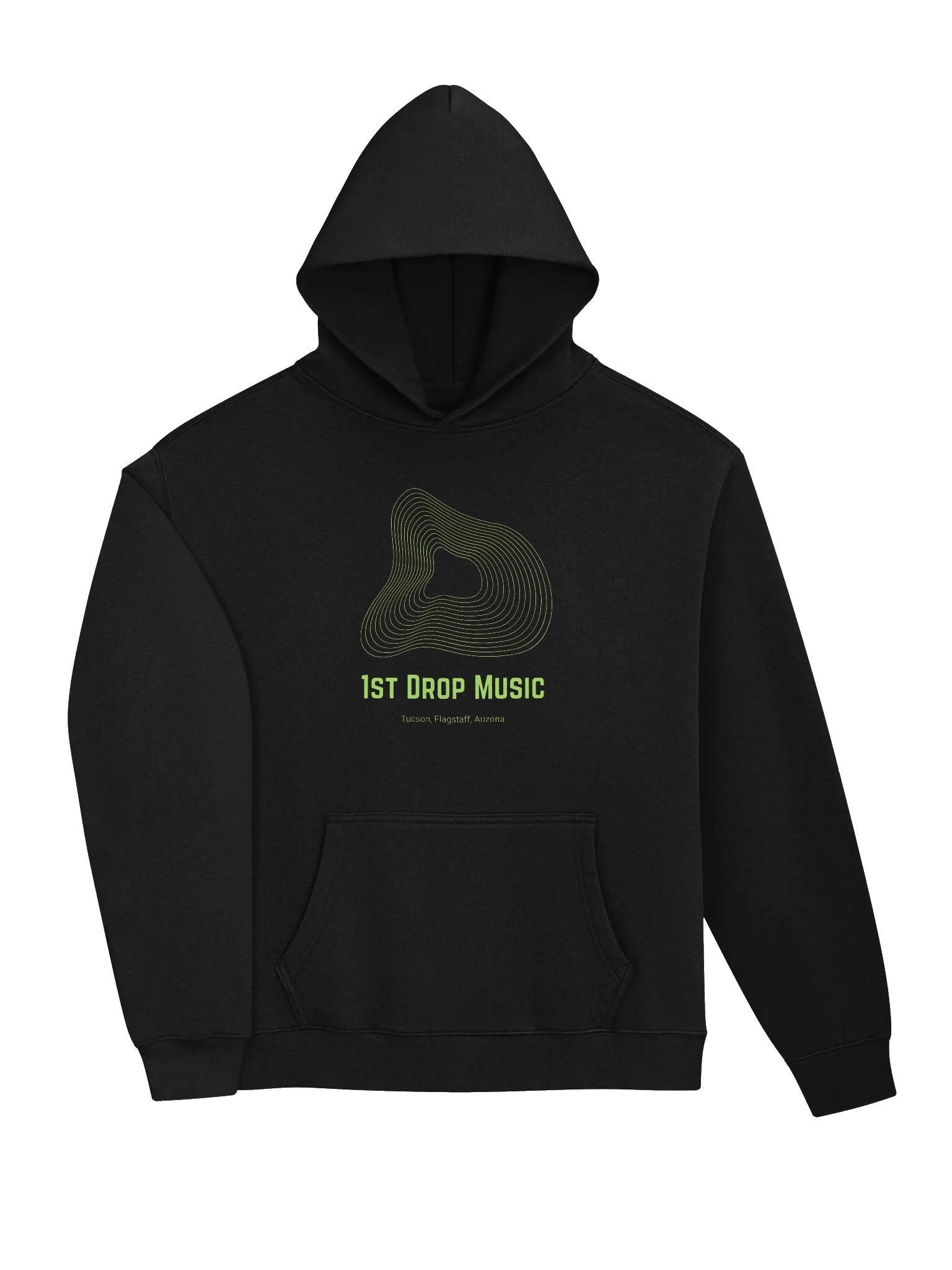 1st Drop Music Melting Record Neon Green Hoodie