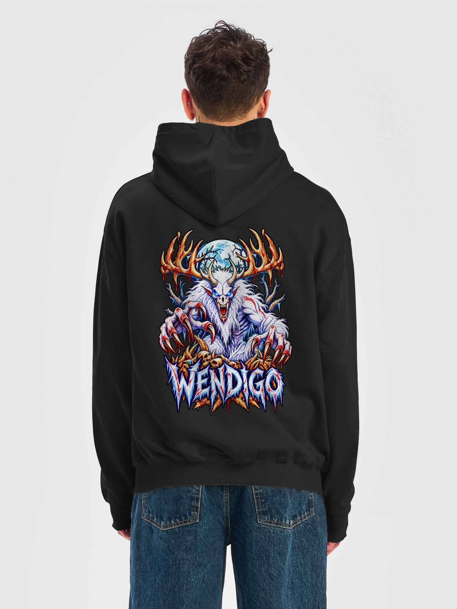 Wendigo: Neon Nightmares – Back Print Hoodie product image (5)