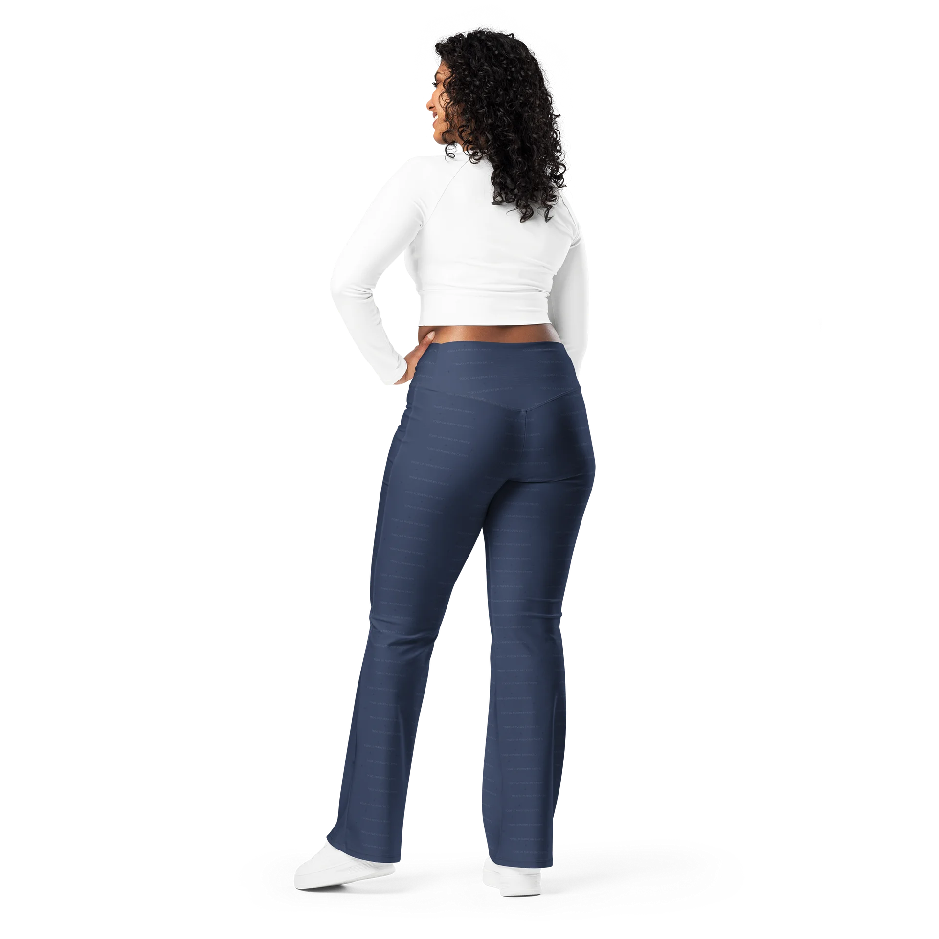 Flare Leggings — Women Who Lift (Navy) product image (5)