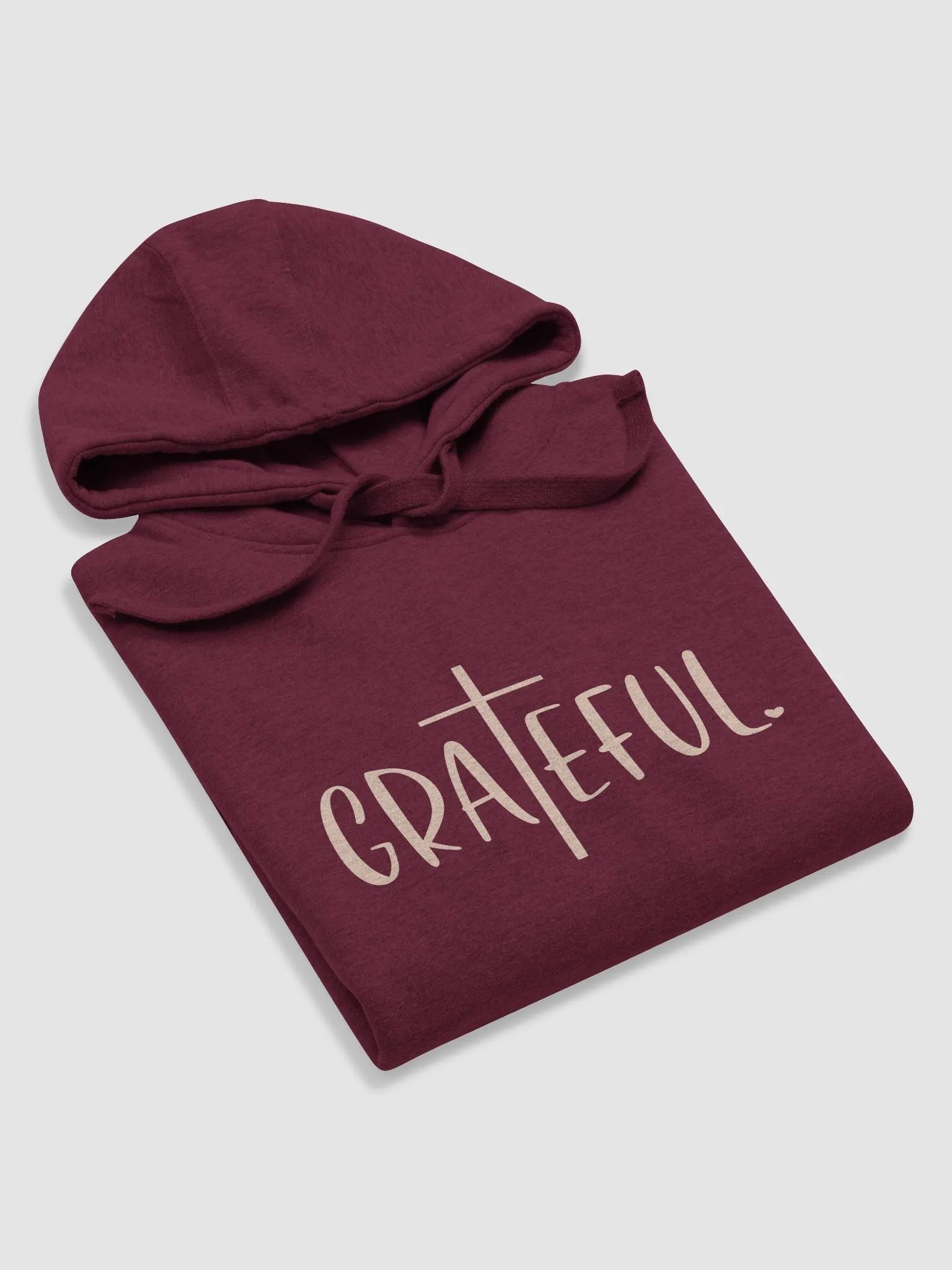 Grateful Typography Heavyweight Unisex Maroon Hoodie product image (1)