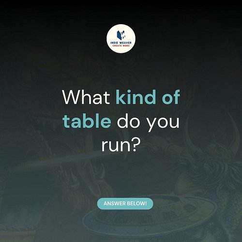 Table Identity Check

What kind of table do you run? ❓

🎭 Heavy roleplay focus
⚔️ Combat-heavy chaos
🧩 Puzzle/problem solving...