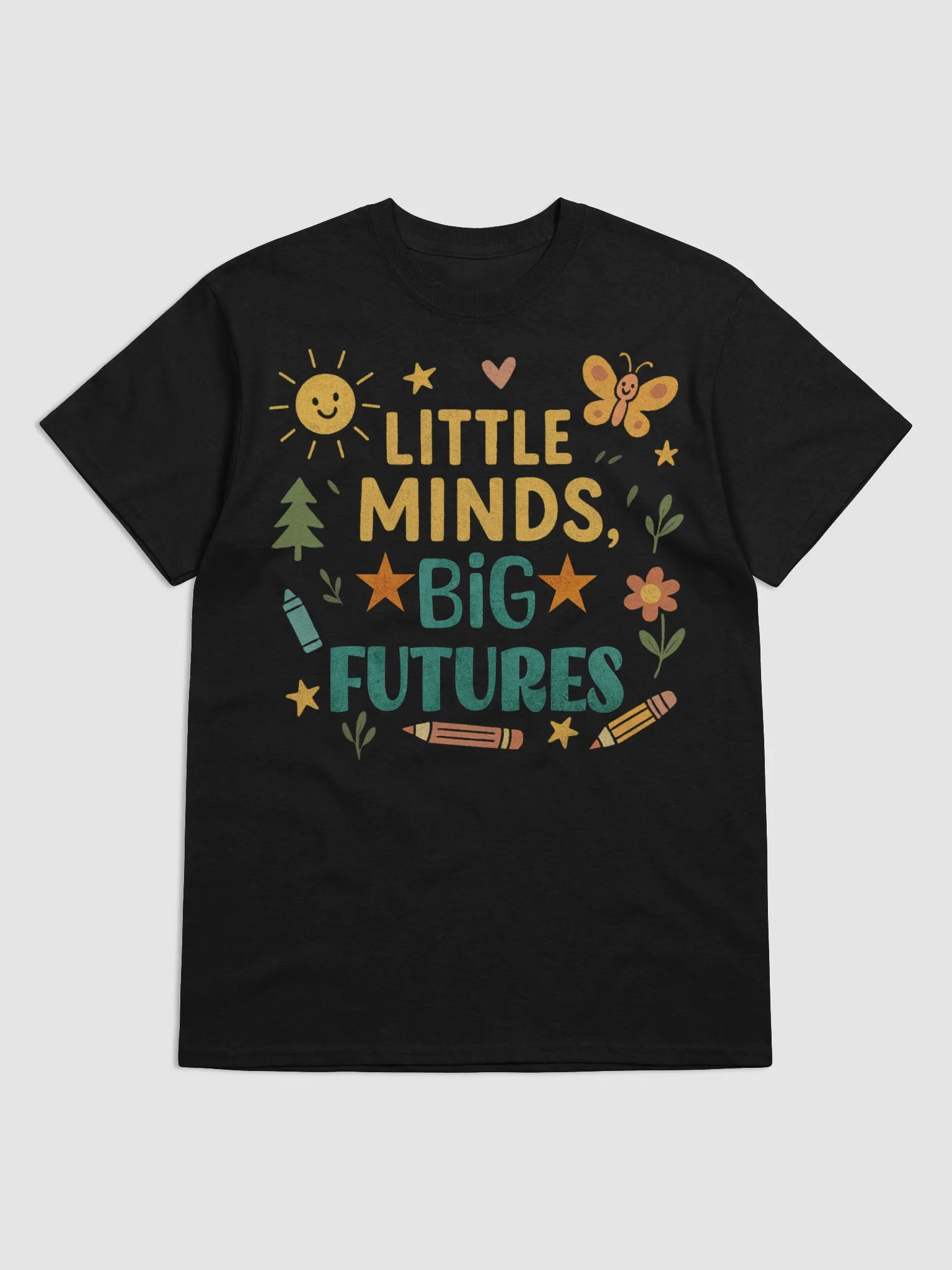 Little Minds Big Futures T-Shirt – Cute Retro Teacher Shirt for Preschool & Elementary product image (5)