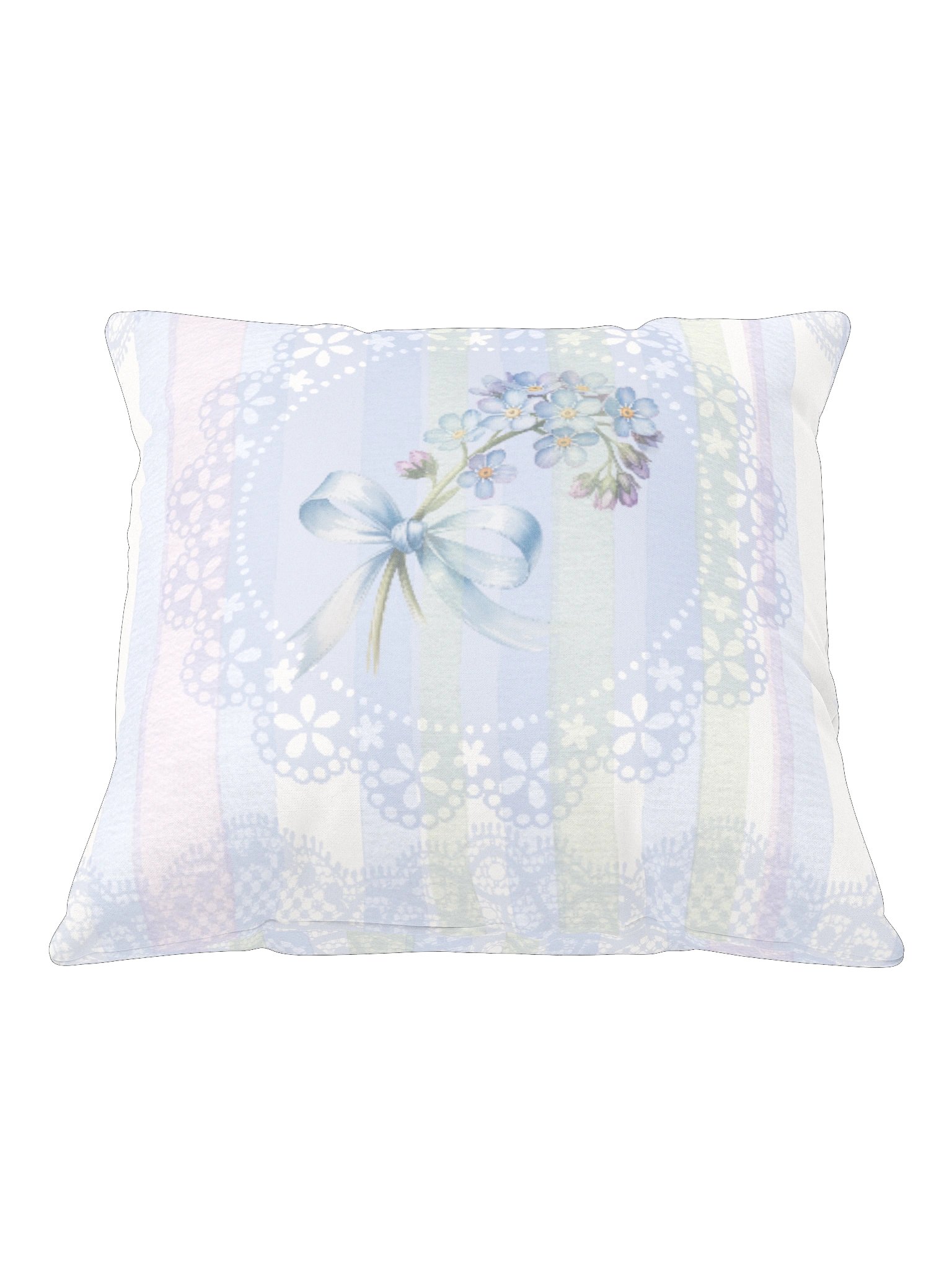 Forget-Me-Not Heirloom Pillow Floral Stripes product image (2)
