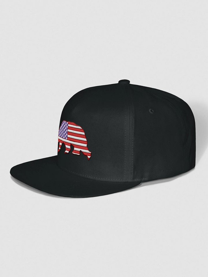 Stars and Stripes Grizzy Bear Flat Brim Snapkback product image (2)