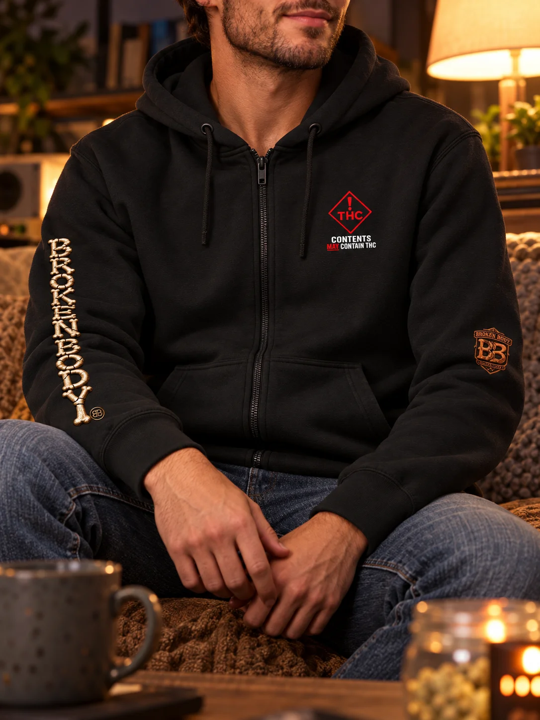 Funny Edibles Hoodie — My Body Said No, The Edible Said Wait | Broken Body™ product image (2)