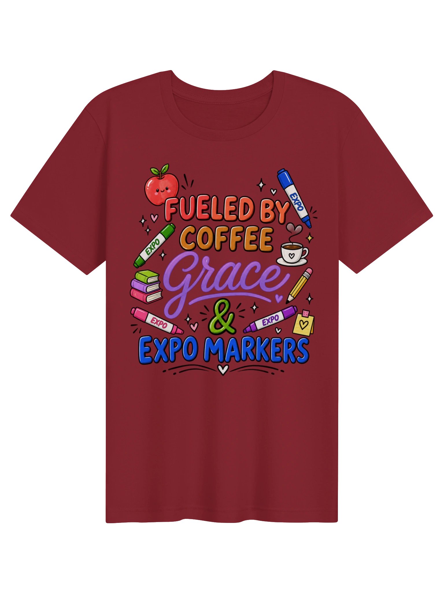 Fueled by Coffee, Grace & Expo Markers Tee product image (1)