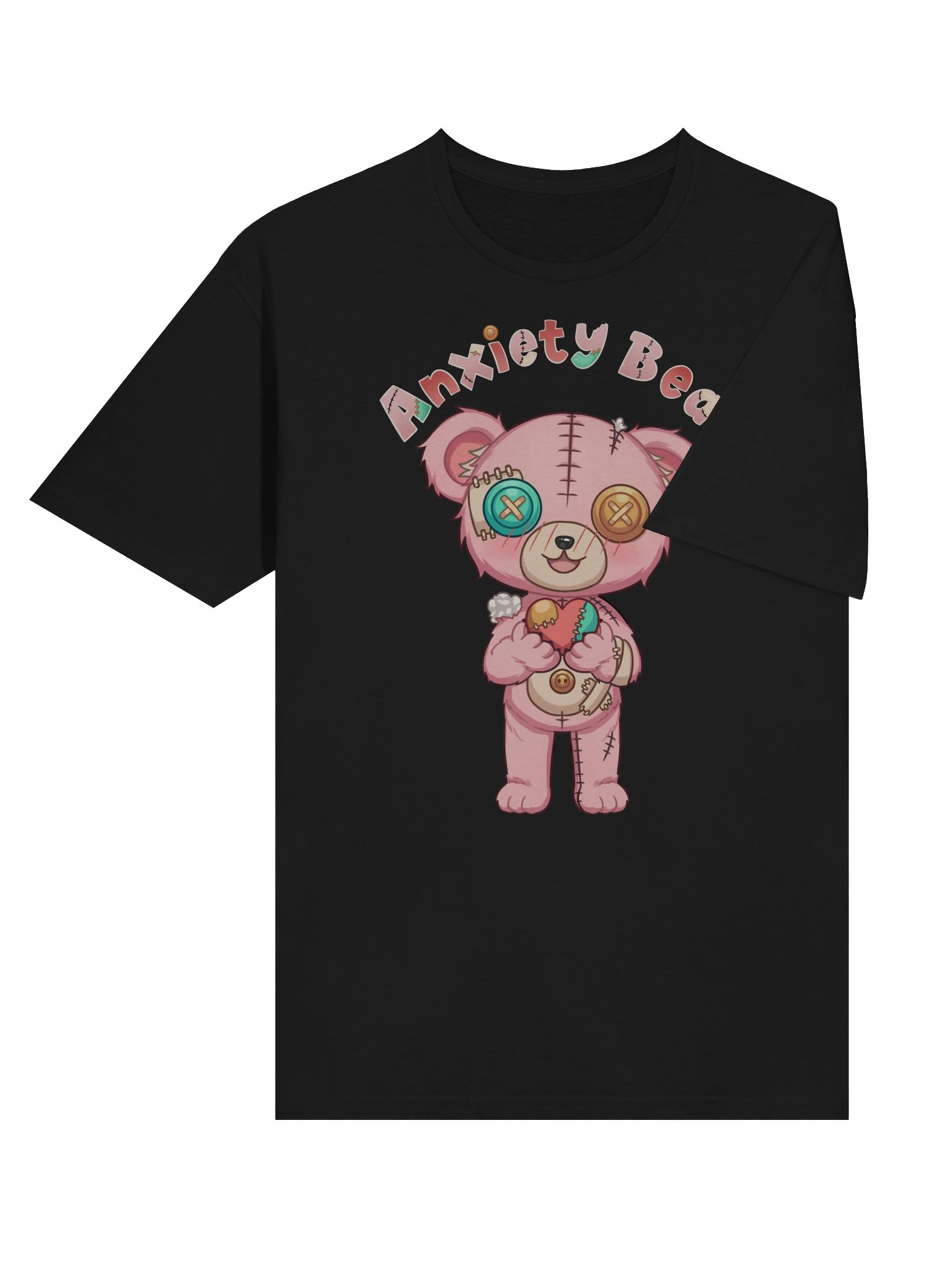 Anxiety Bear Heart Unisex T-shirt product image (6)