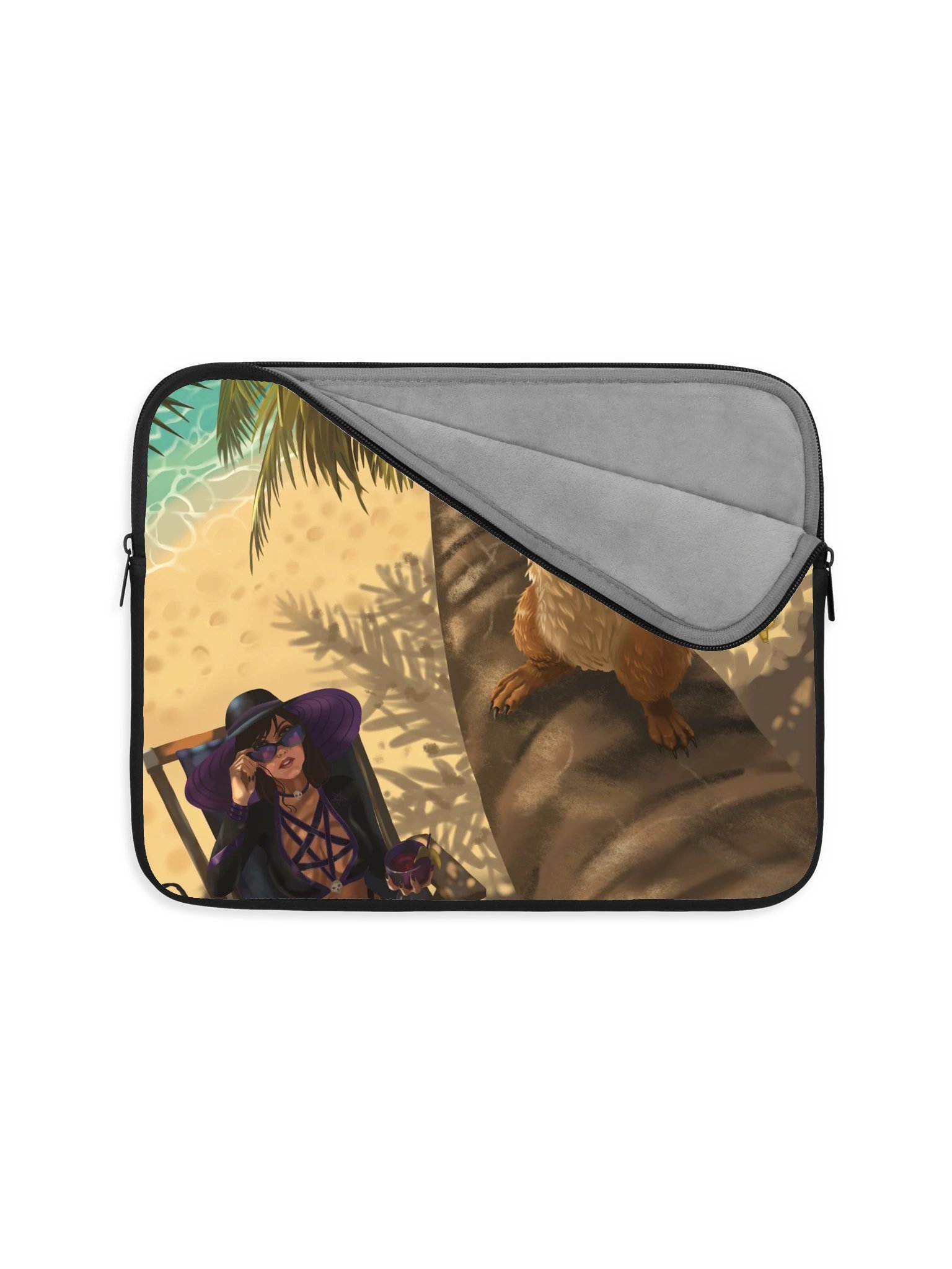The Morrigan & Ratatoskr at the Beach: Laptop Sleeve - Feyluna product image (4)