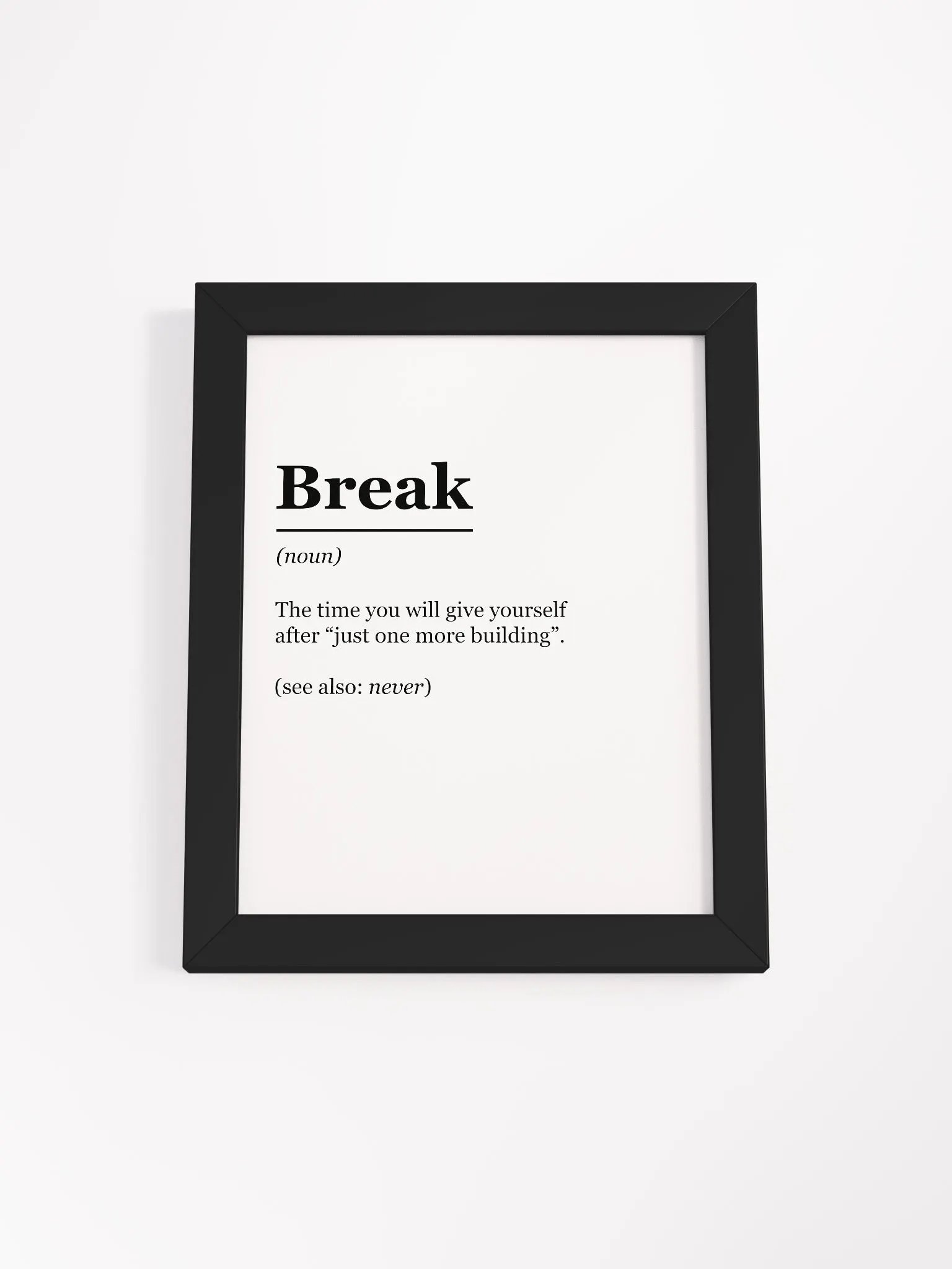 "Break: Defined" Framed Poster product image (1)