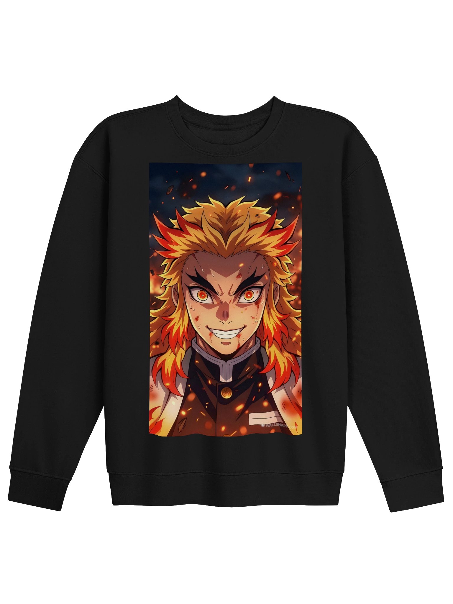 Fiery Anime Warrior Crewneck Sweatshirt product image (1)